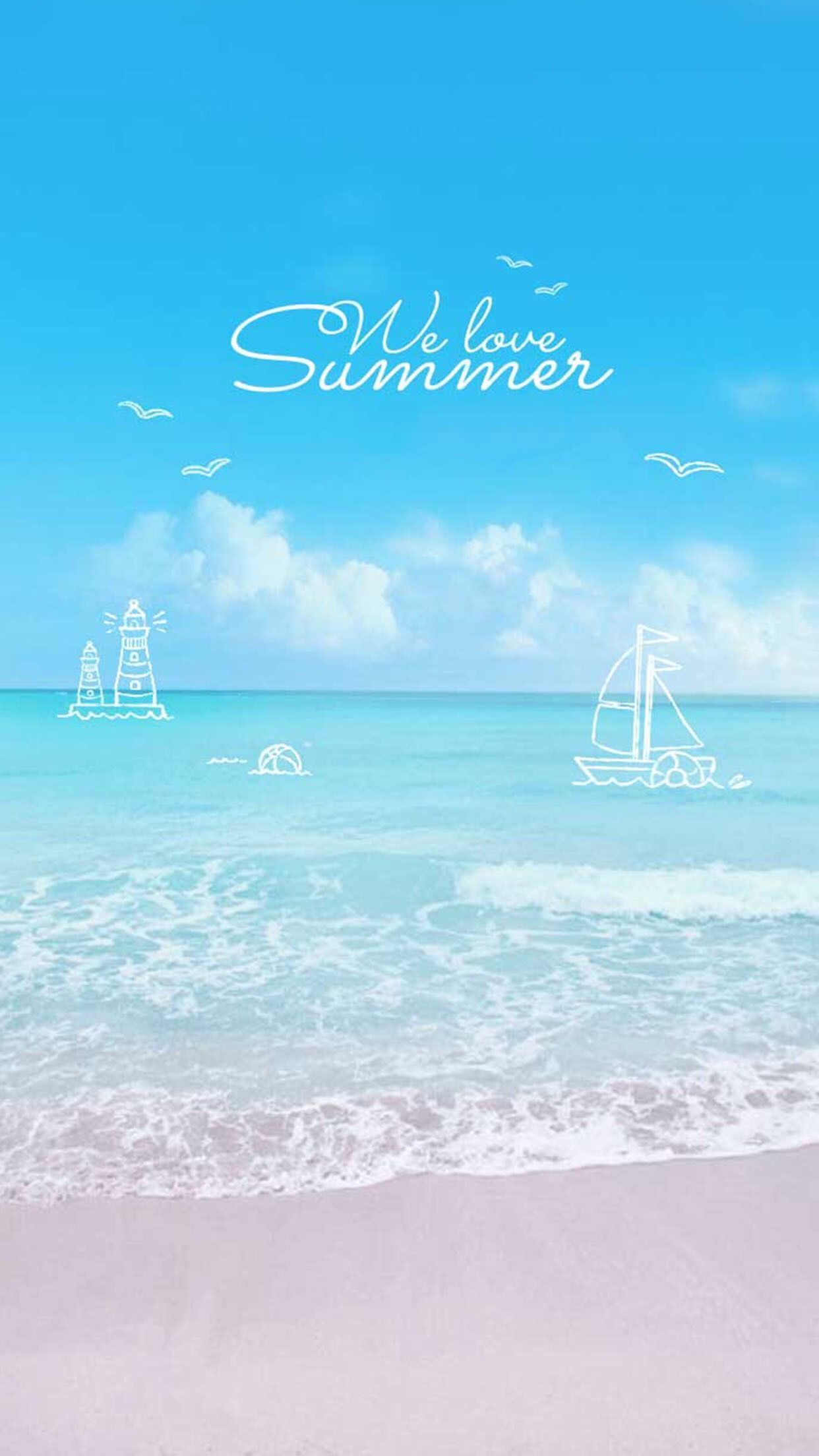 I Love Summer iPhone Wallpaper Free I Love Summer iPhone
