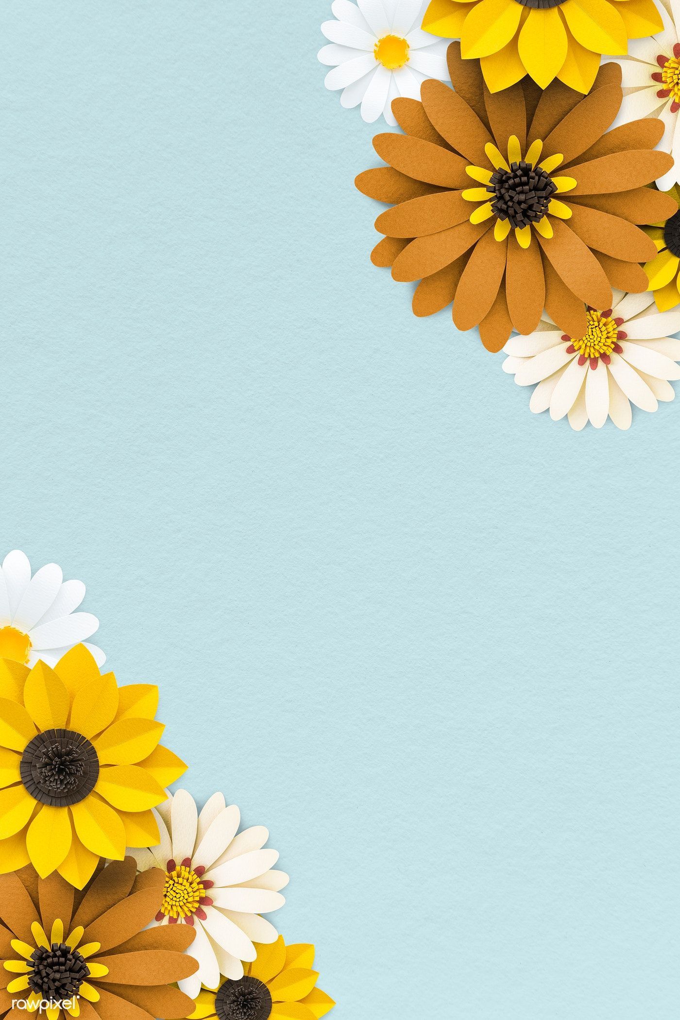 Download premium image of White and yellow paper craft daisy
