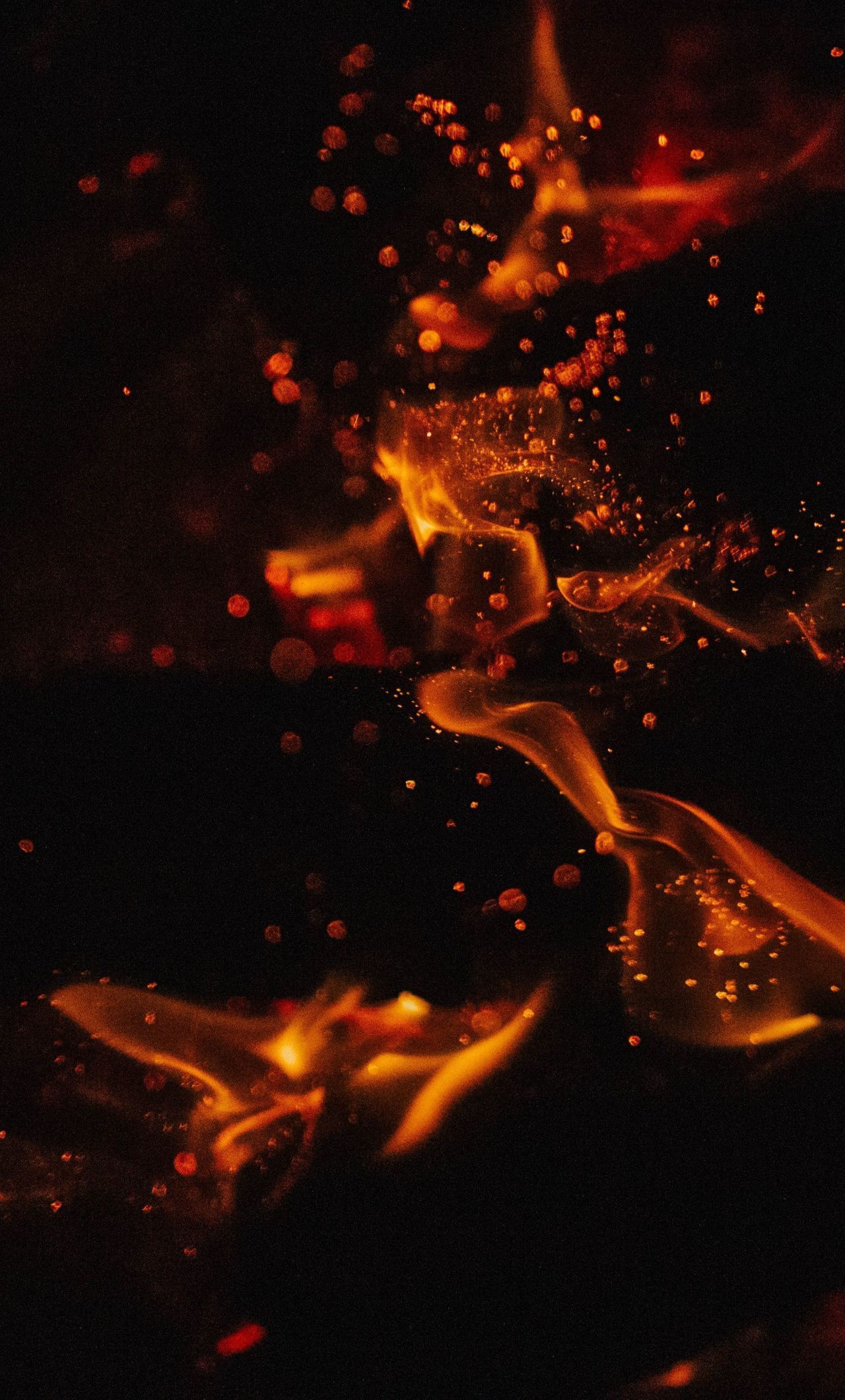 Dark, fire, orange flames wallpaper di 2020