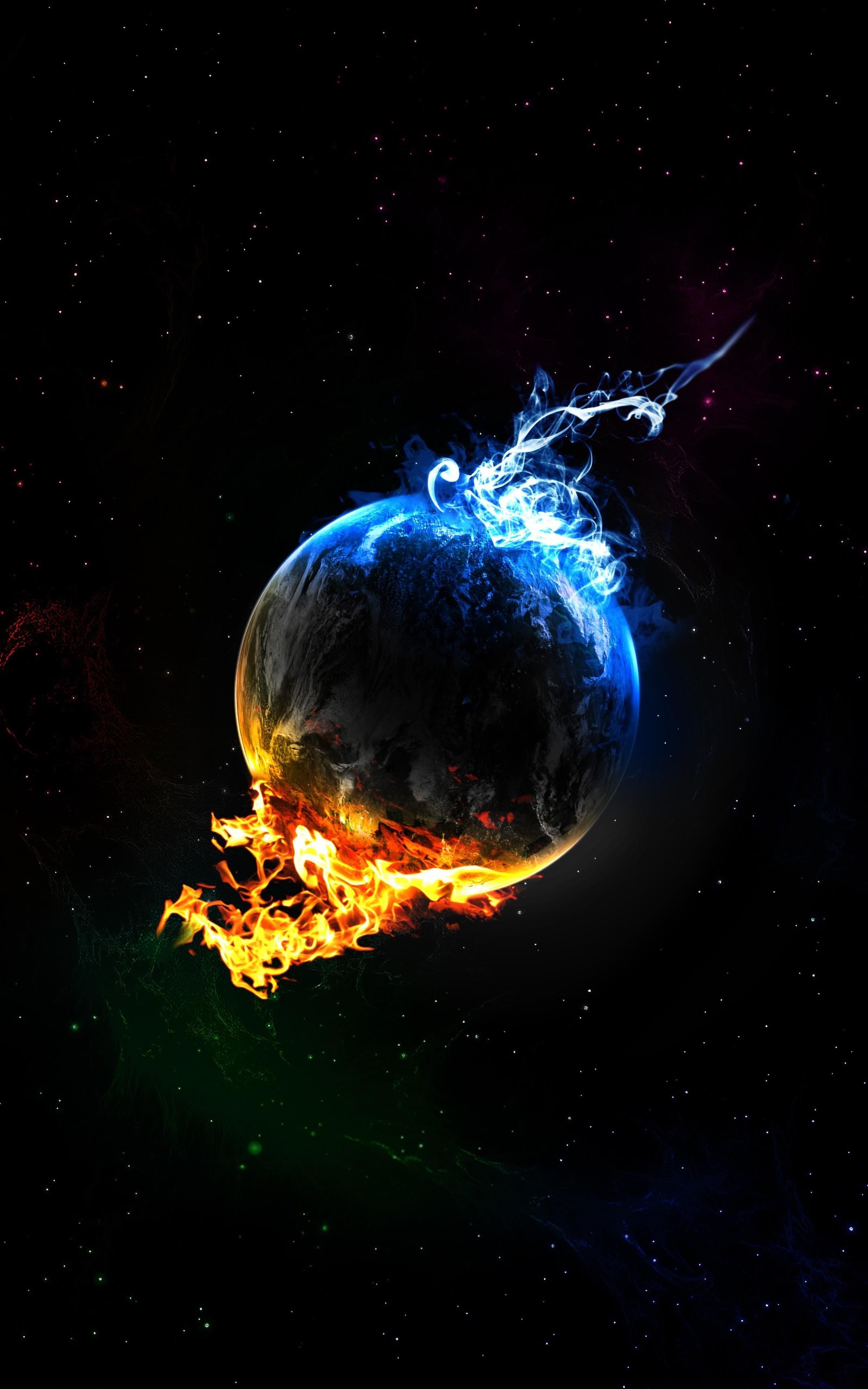 AMOLED Space Wallpaper 51. Phone wallpaper image, Fire art, Fire