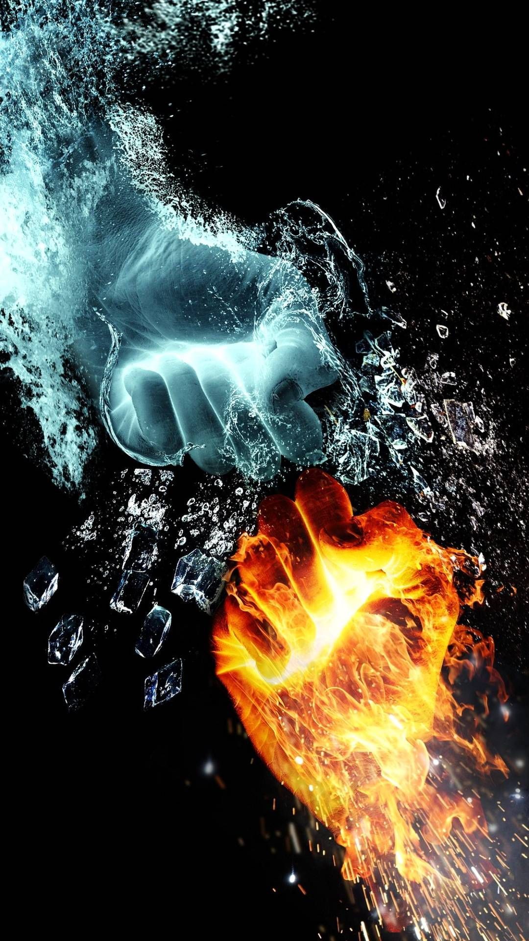 iPhone Wallpaper. Water, Fire, Flame, Heat, Graphic design