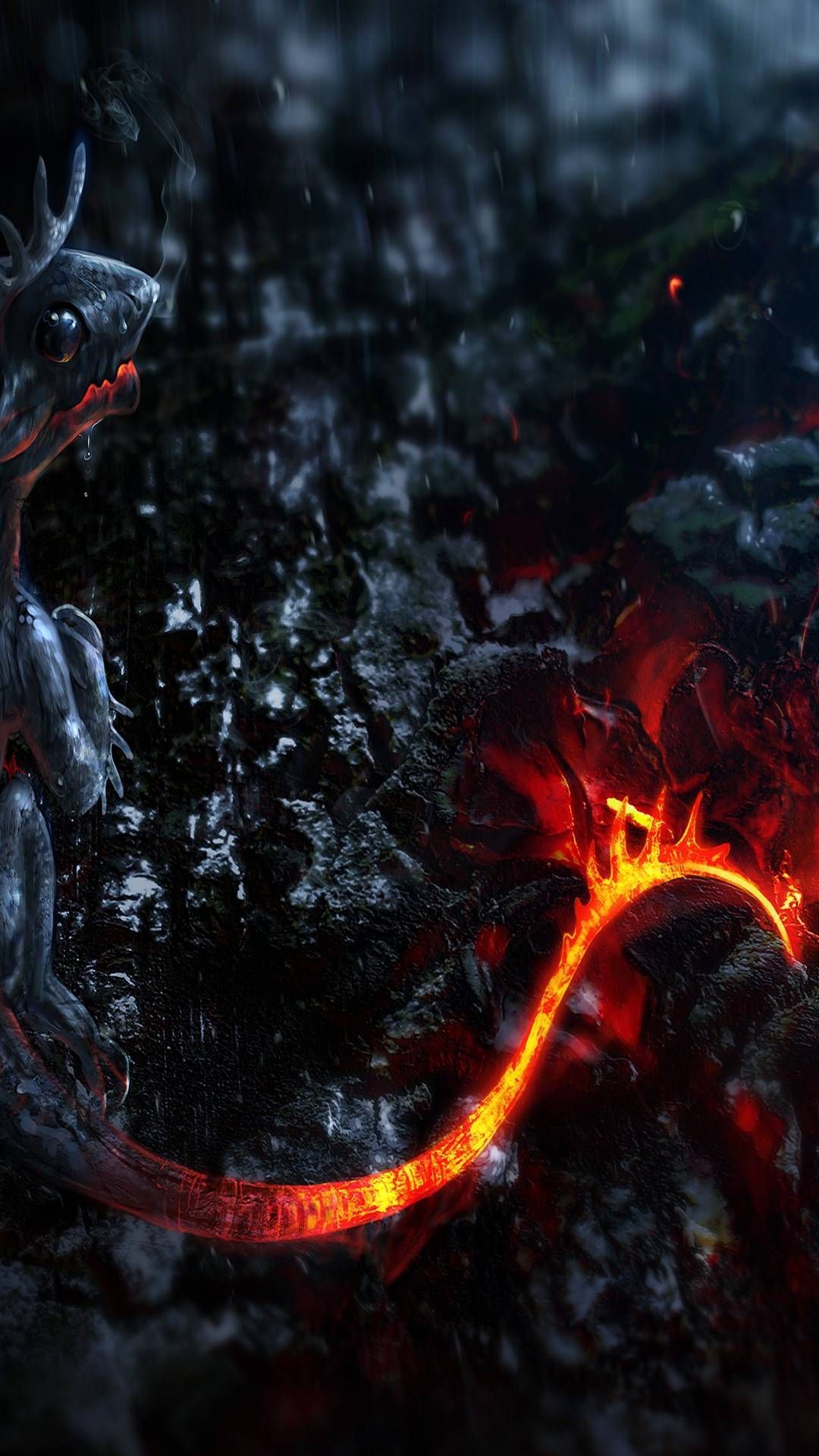 iPhone Wallpaper. Dragon, Geological phenomenon, Demon, Darkness