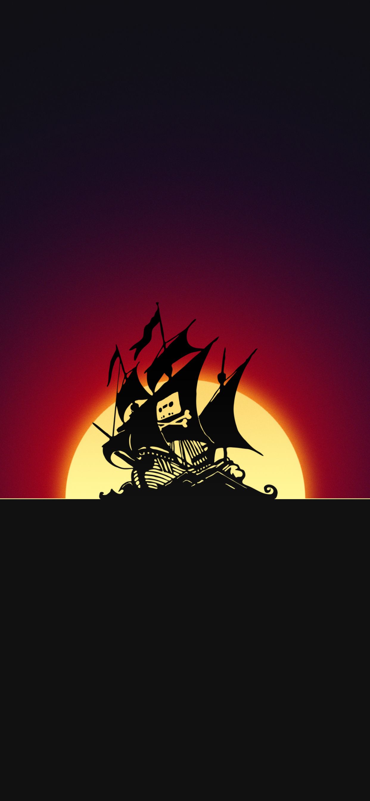 Pirate Ship Minimal iPhone XS MAX Wallpaper, HD