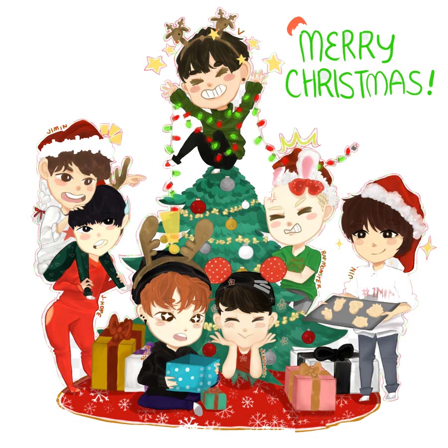 Collection of cute and lovely BTS Chibi image
