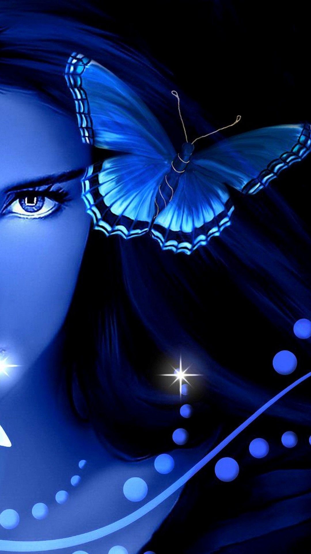 Blue Butterfly HD Wallpaper For Android Android Wallpaper