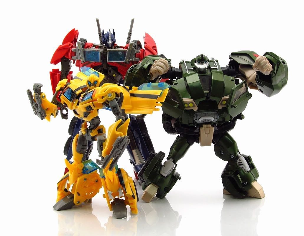 Transformers: Prime Bumblebee, Optimus Prime and Bulkhead