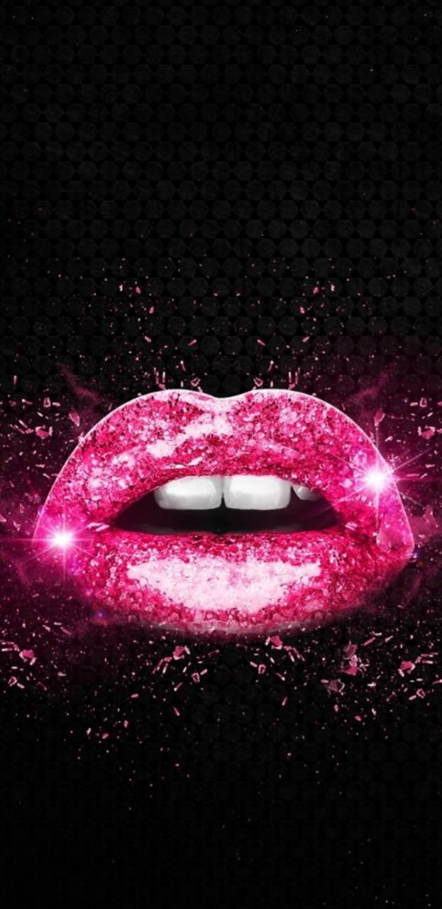 glitter lips wallpaper