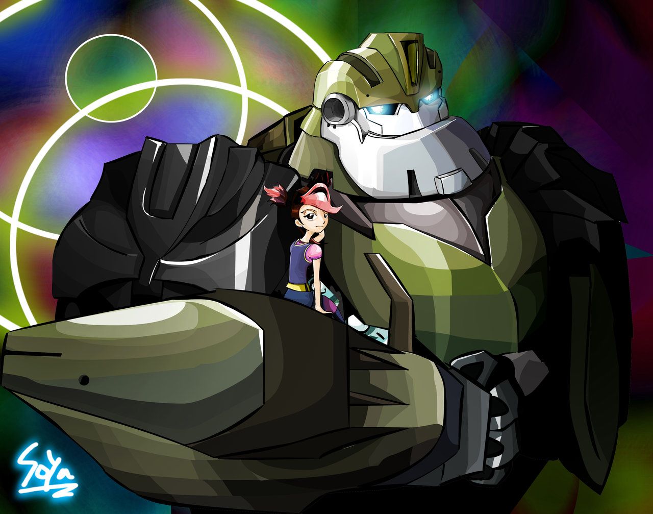 Transformers Prime Bulkhead And Miko
