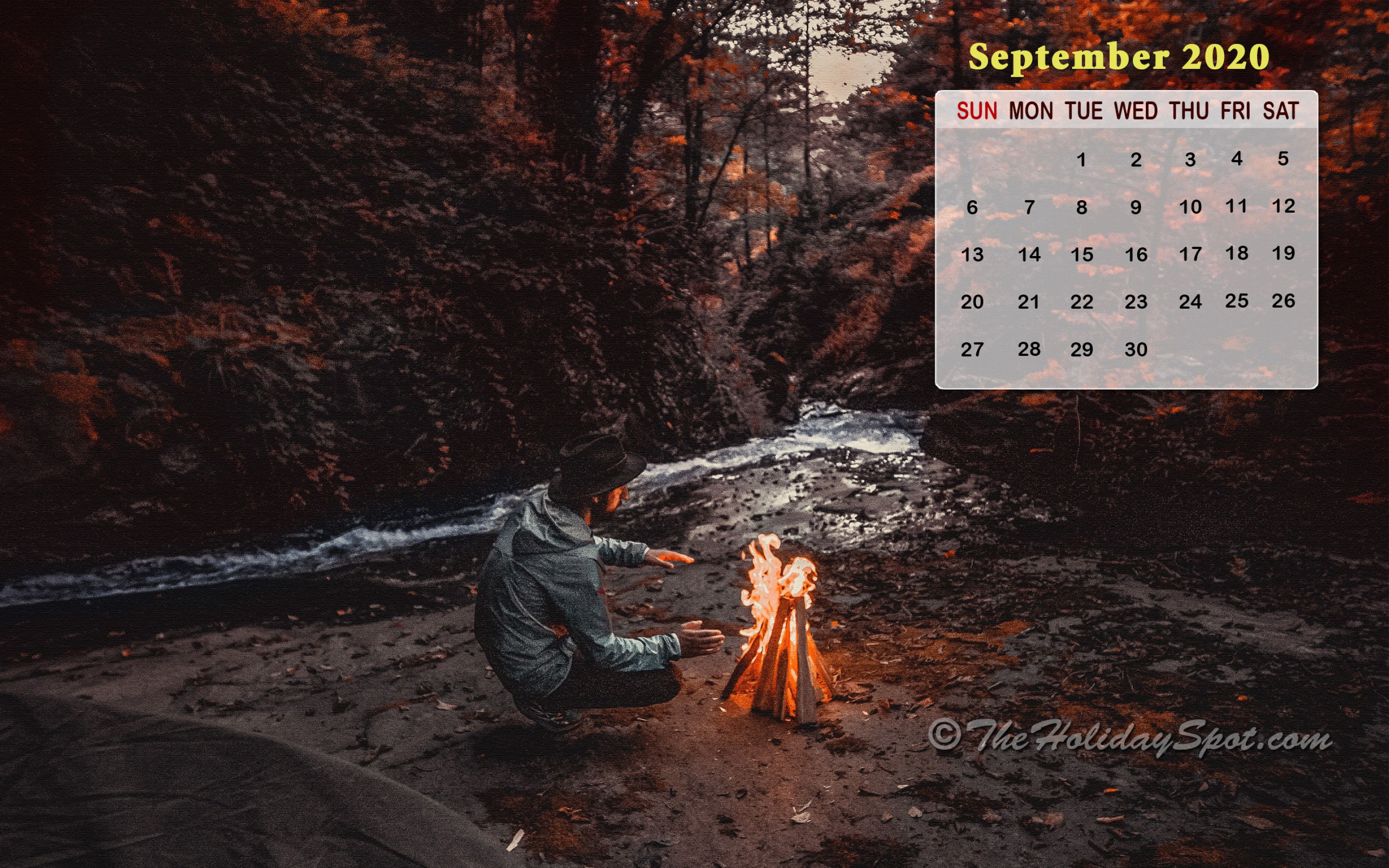 September 2020 Calendar Wallpaper