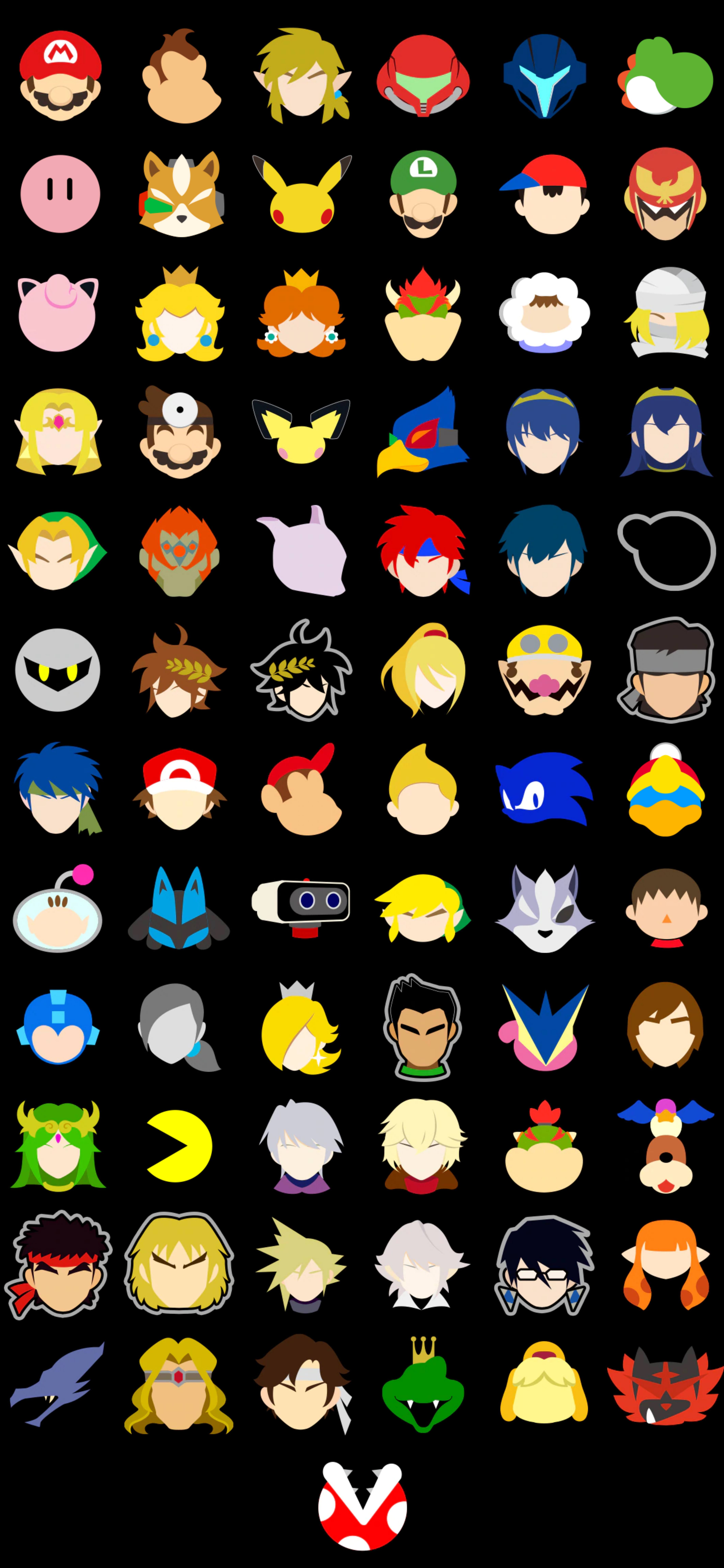Smash Bros Stock Icon Phone Wallpaper