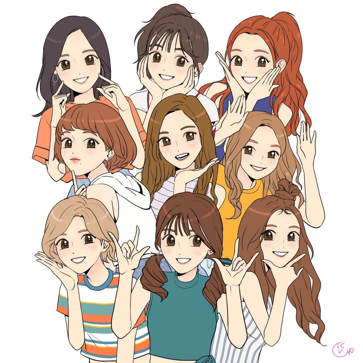 TWICE Anime Wallpaper Free TWICE Anime Background