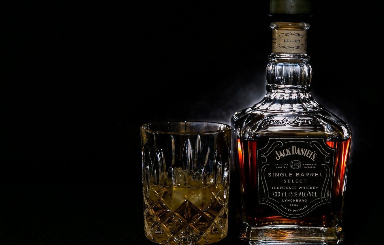 Wallpaper ice, glass, whiskey, whiskey, whisky, Bourbon, Jack