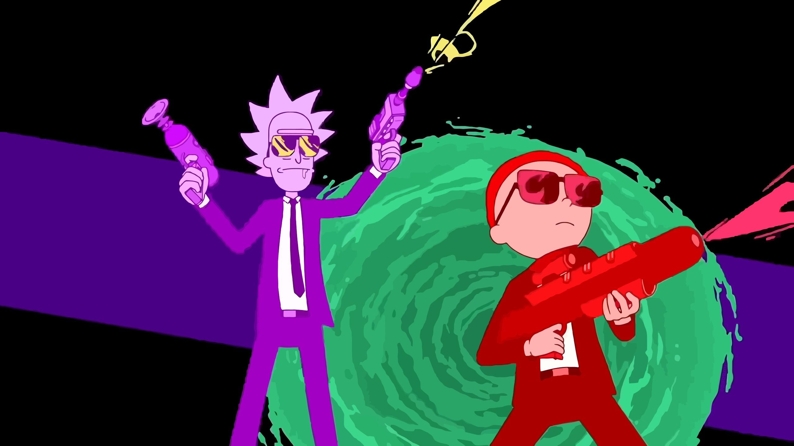 Rick and Morty Run The Jewels Art 1440P Resolution