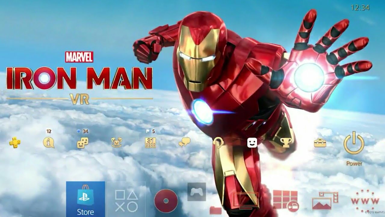 PS4. Marvel's Iron Man VR Dynamic theme