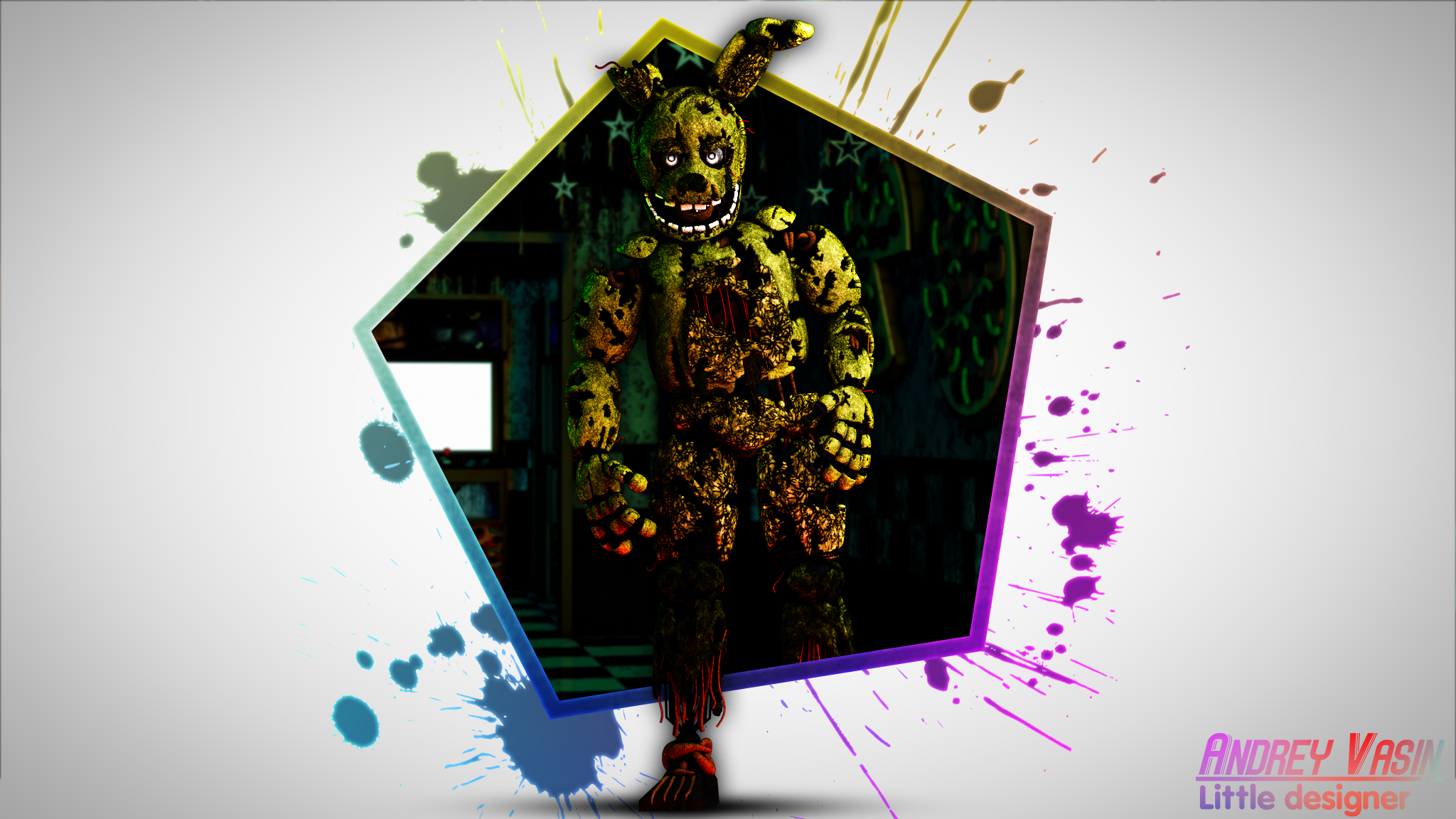 Wallpaper with springtrap. In 2K