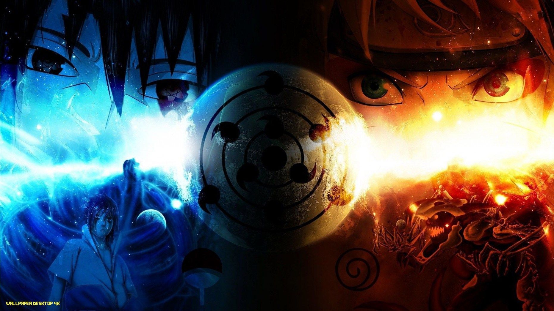 Naruto Fire And Ice HD Anime Wallpaper Desktop Wallpaper 10k High
