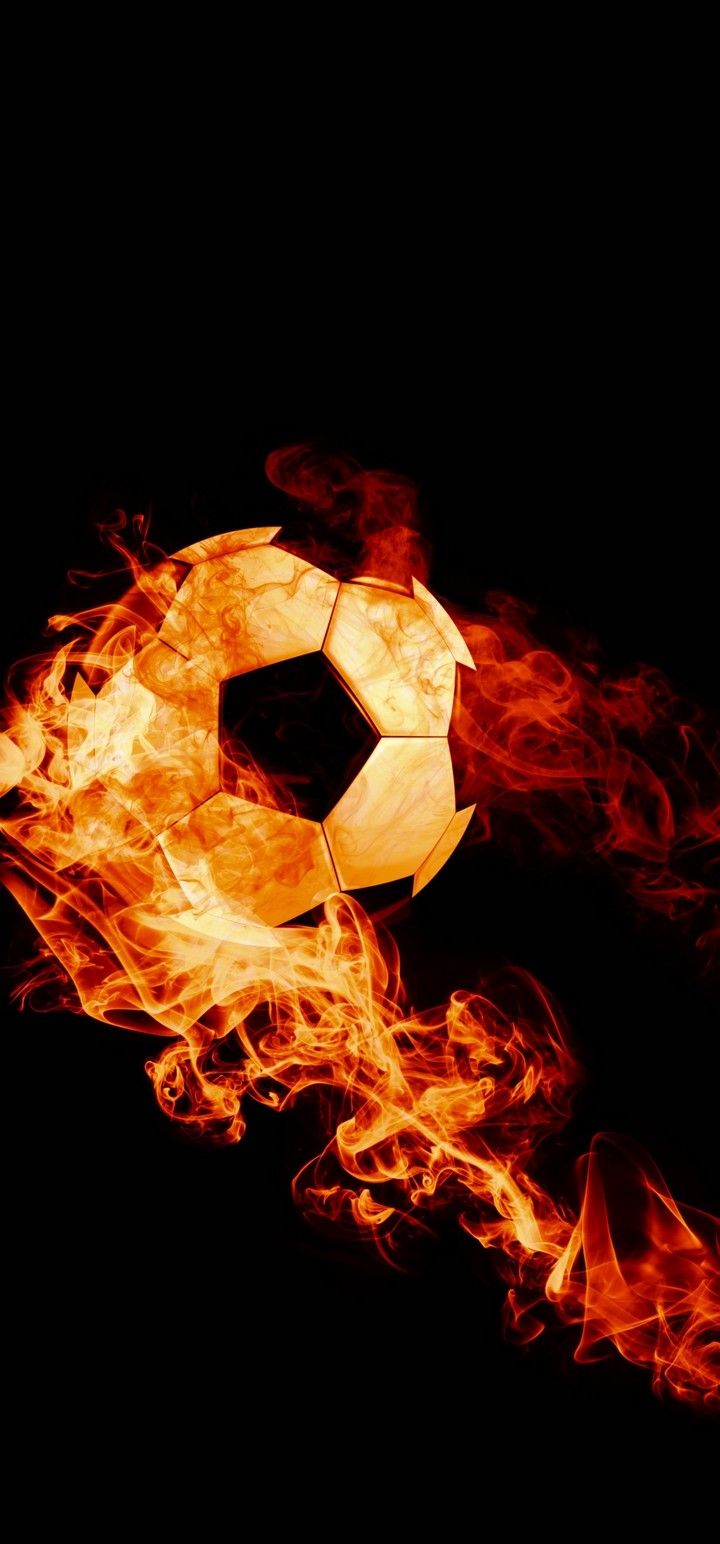 Ball Fire Football Wallpaper - [720x1544]