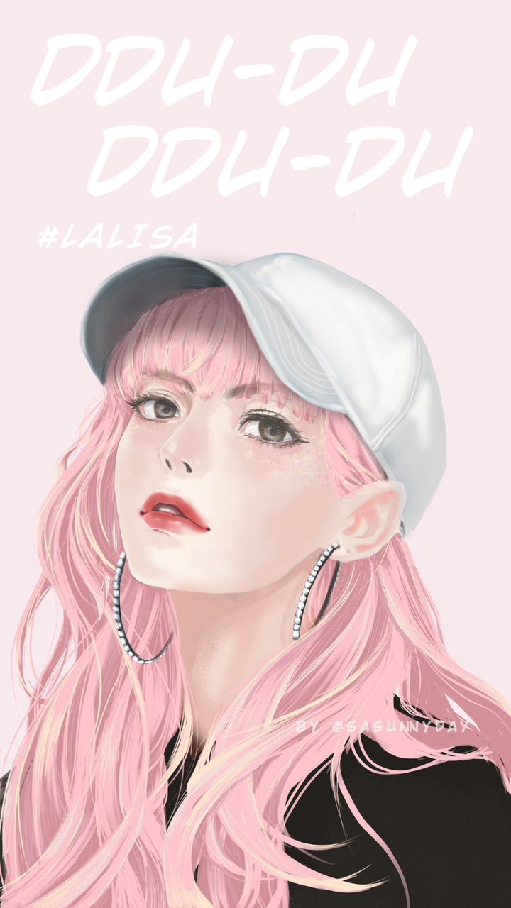 Lisa pink screen wallpaper sasunnyday ART