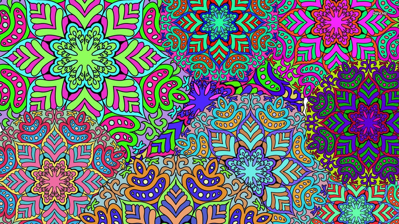 Colorful Floral Pattern Wallpaper. Floral Pattern Wallpaper