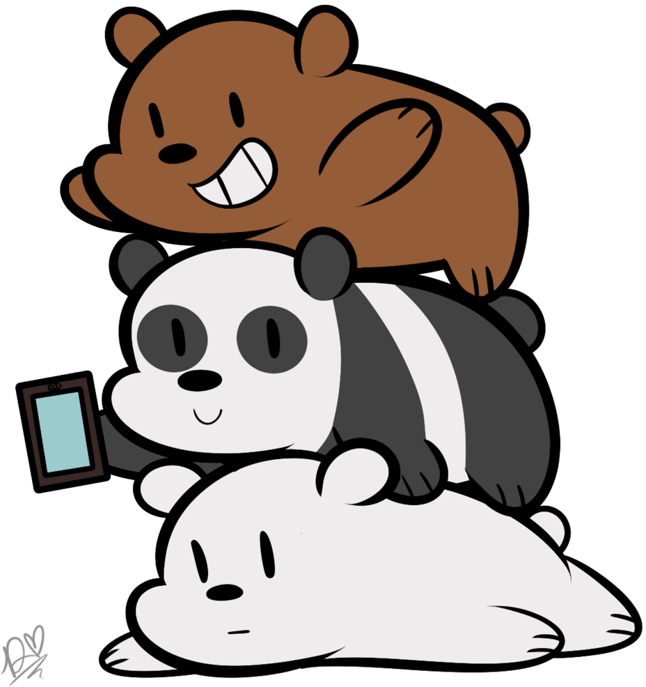 Download We Bare Bears iPhone Wallpaper Ice Bear And Grizzly PNG Image with No Background