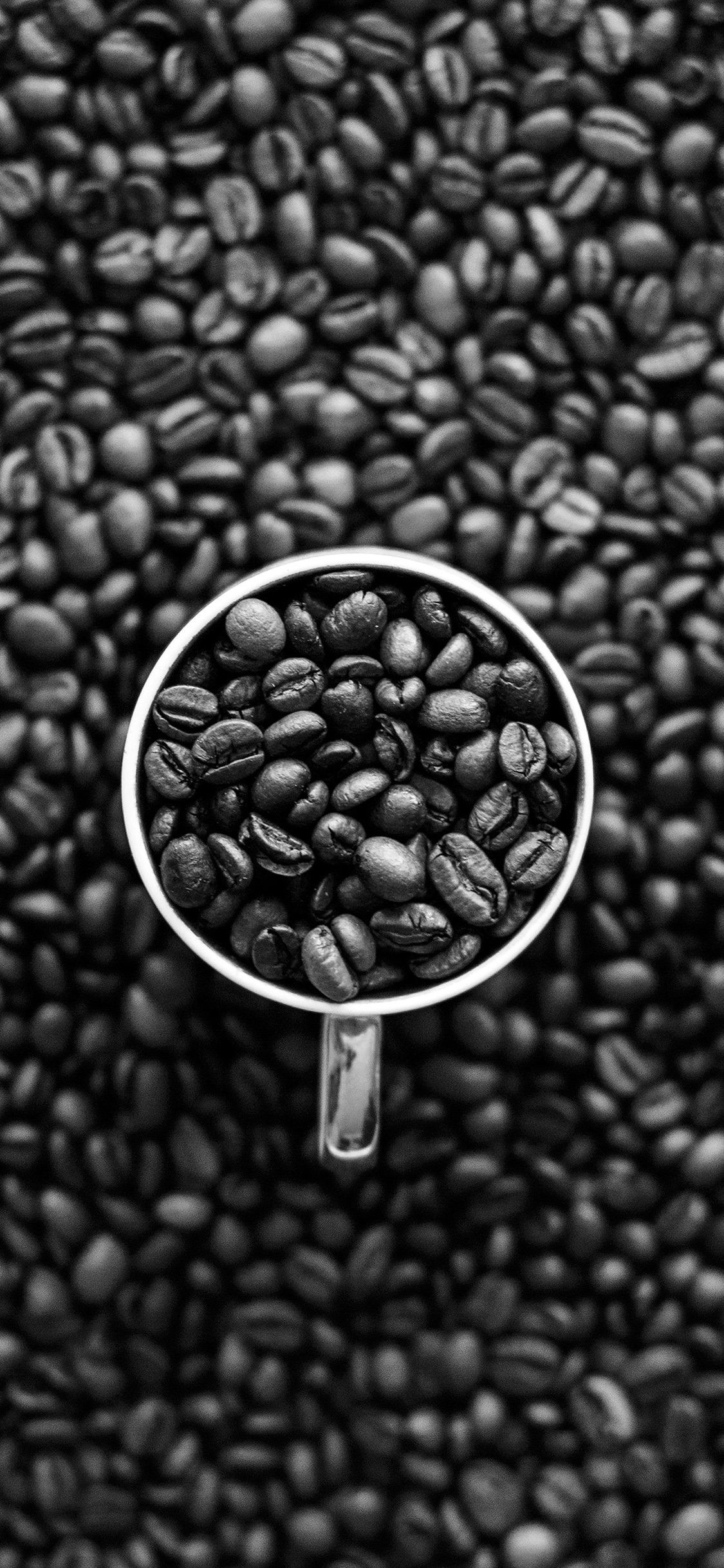 Coffee Bokeh Pattern Bw Dark iPhone X Wallpaper Free Download