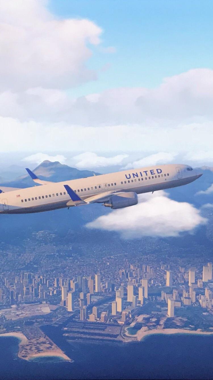 United 737 800 XP11 IPhone 7 8 Wallpaper If Anyone Wants It