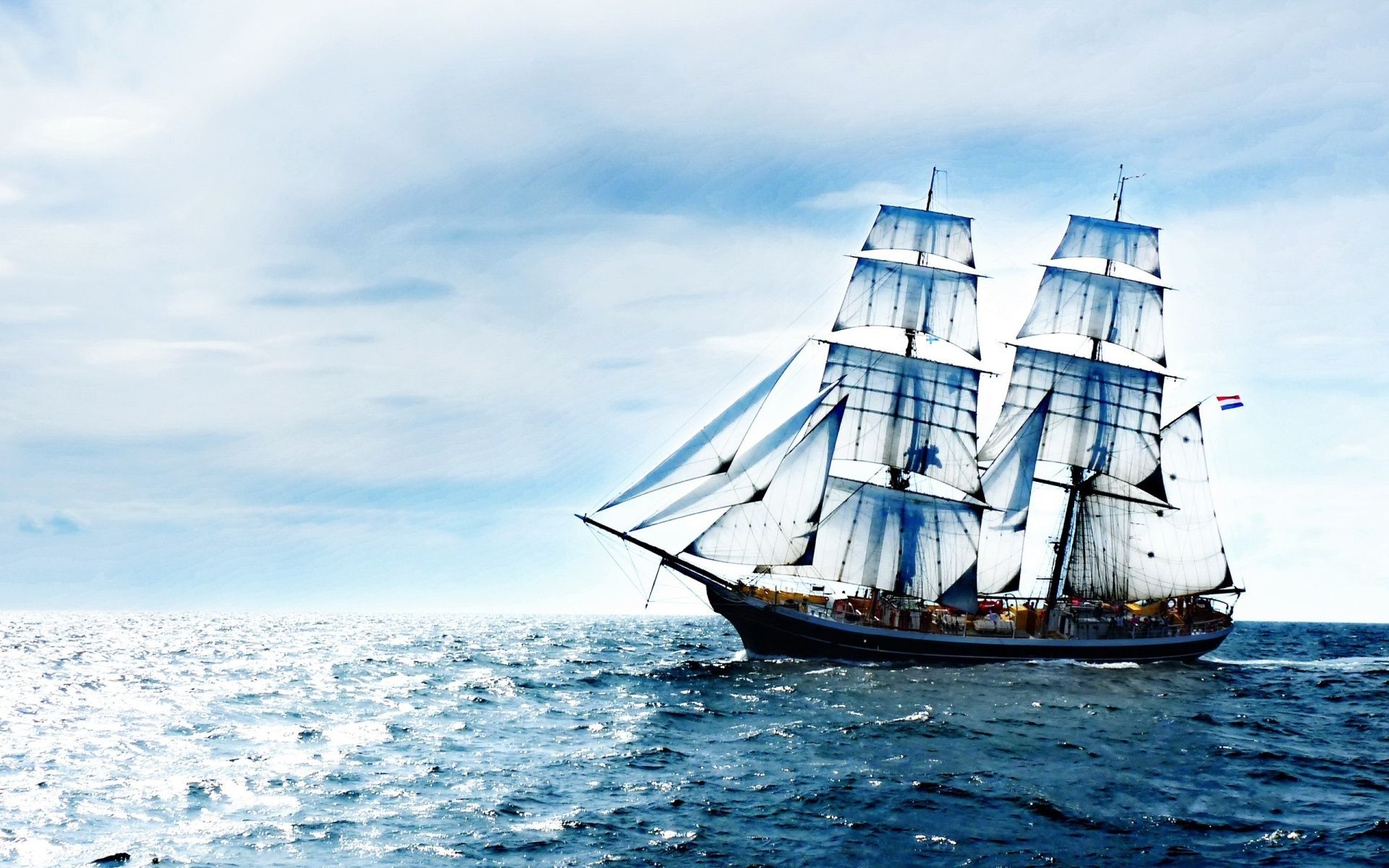 Sailing, ship, wallpaper