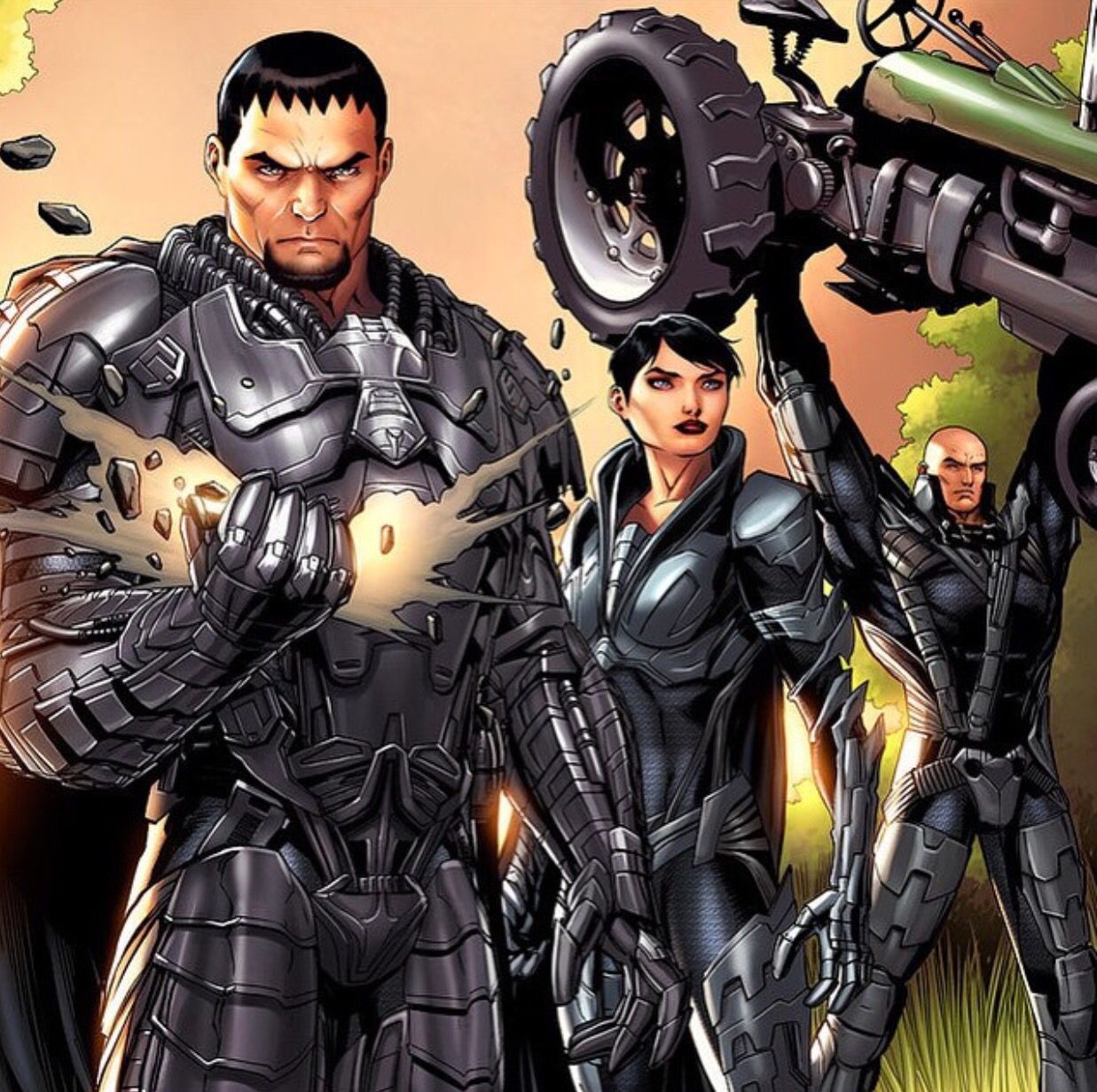 General Zod, Faora. Superhero image, Comic villains, Dc comics art