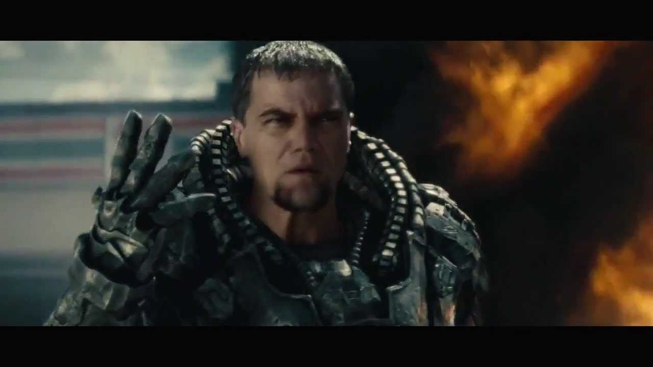 Man of Steel hitting in the face of General Zod