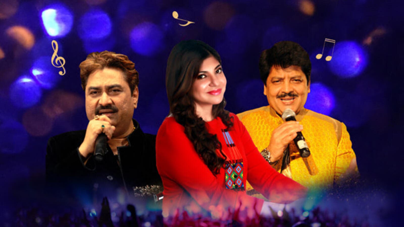 Alka Yagnik, Kumar Sanu and Udit Narayan live