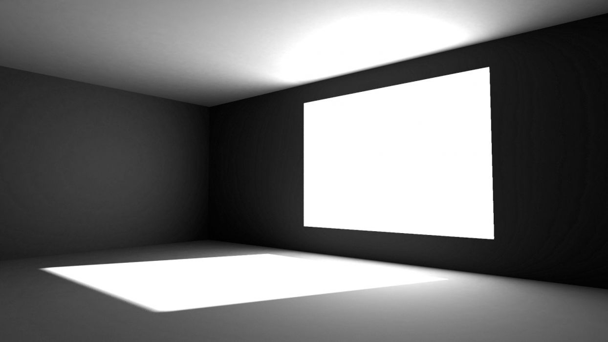 Abstract white grayscale monochrome window panes illuminated