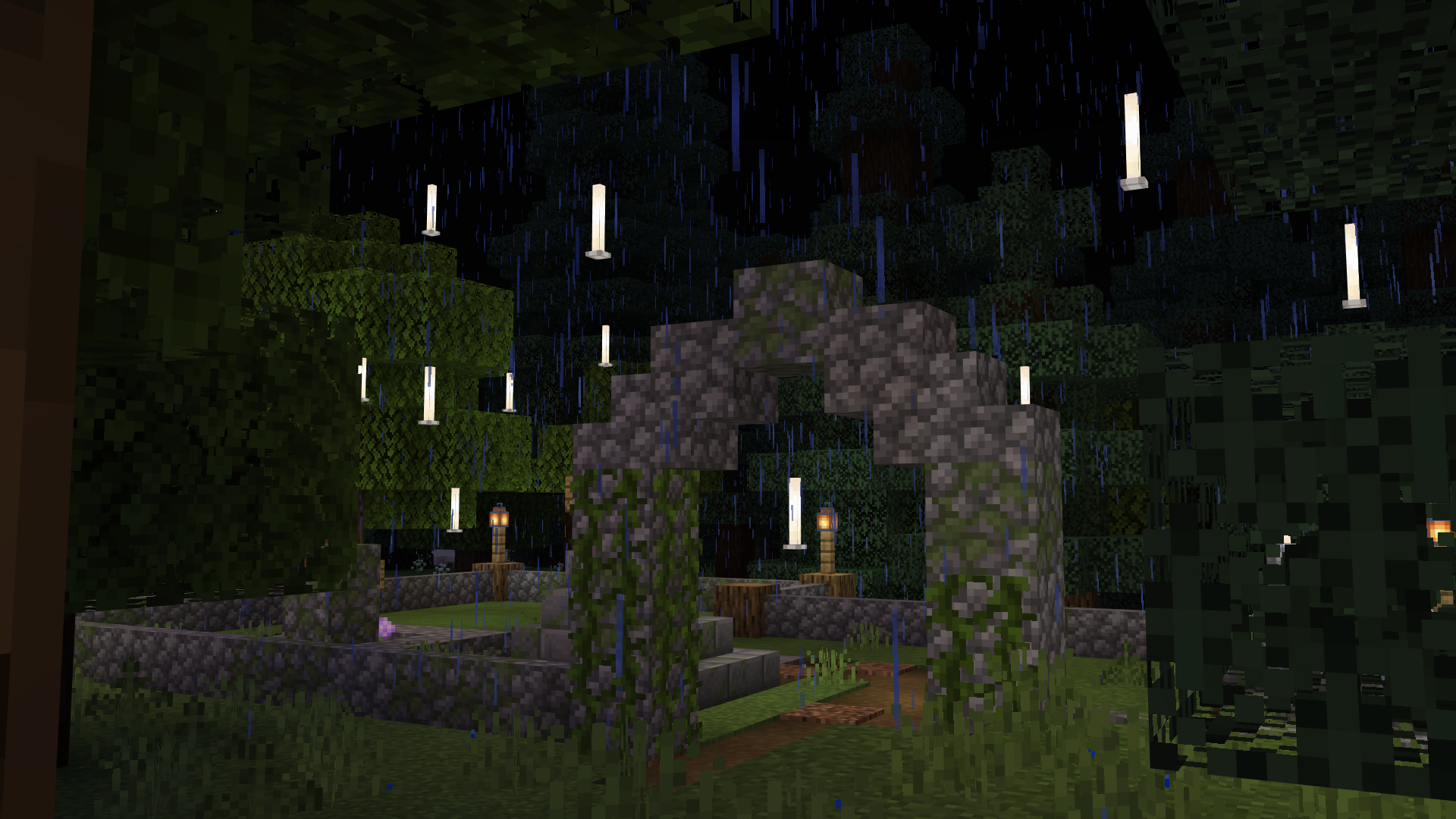 i made a mystic graveyard in my survival world