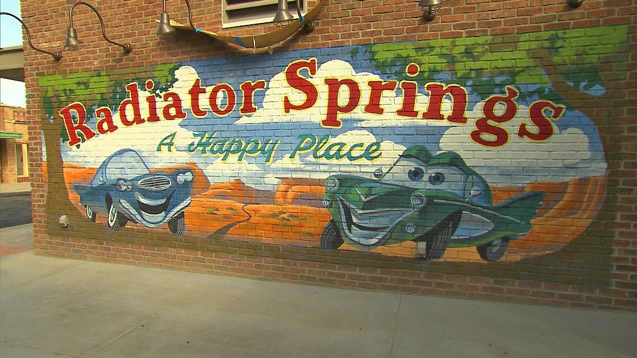 Radiator Springs Wall Mural Wallpaper. Mural wallpaper, Wall