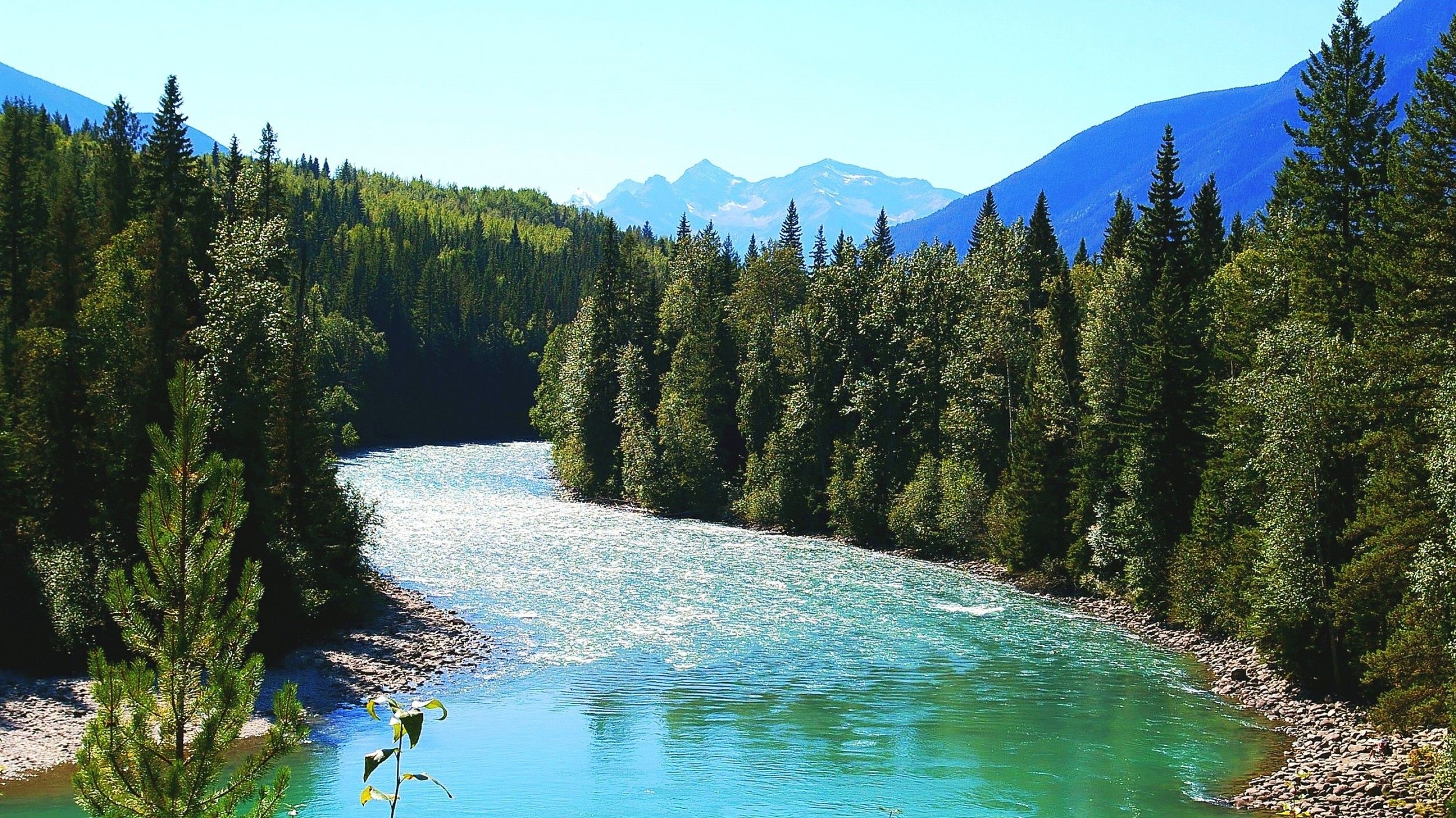 green, water, blue, mountains, landscapes, nature, trees, forests