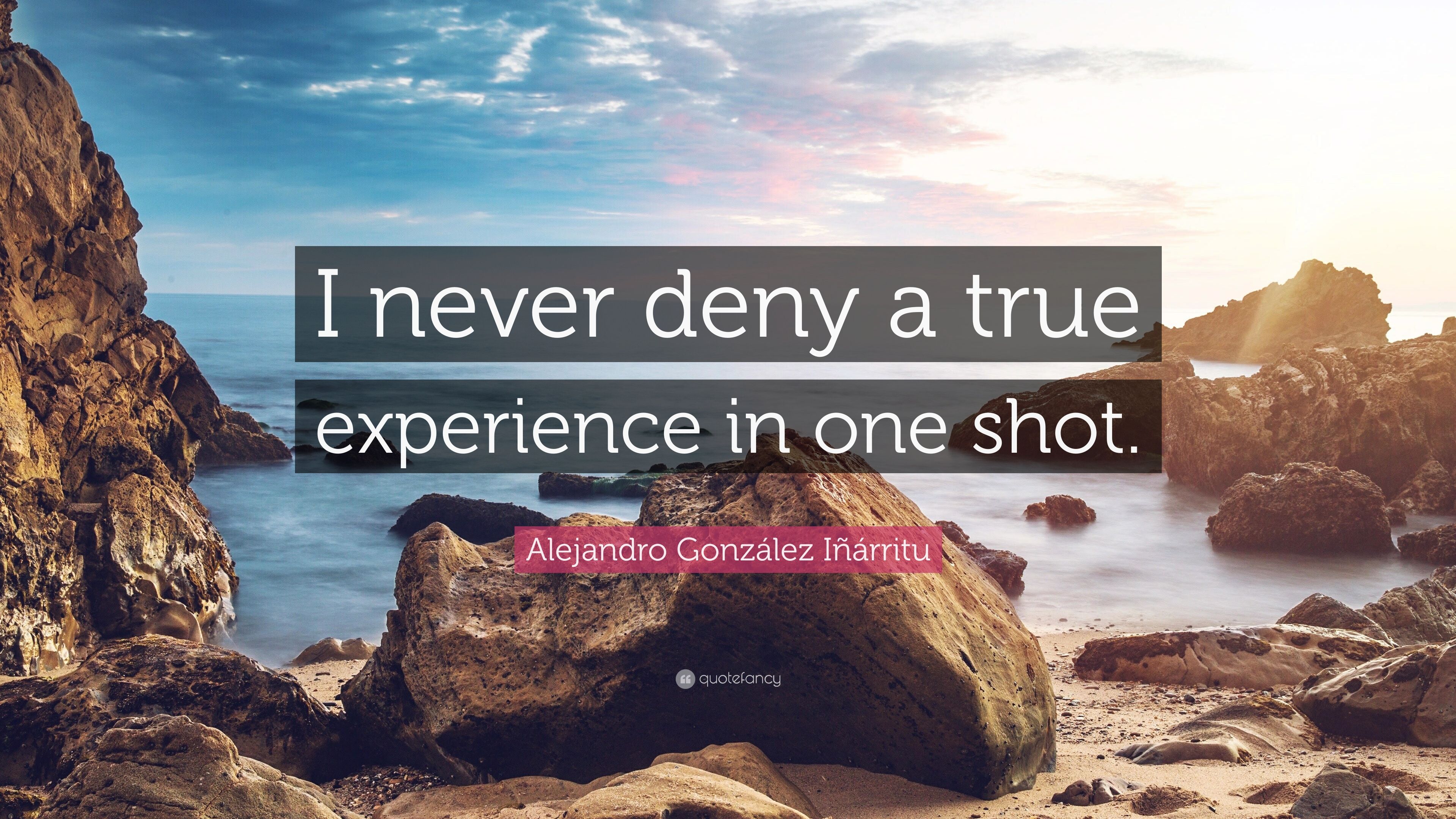 Alejandro González Iñárritu Quote: “I never deny a true experience