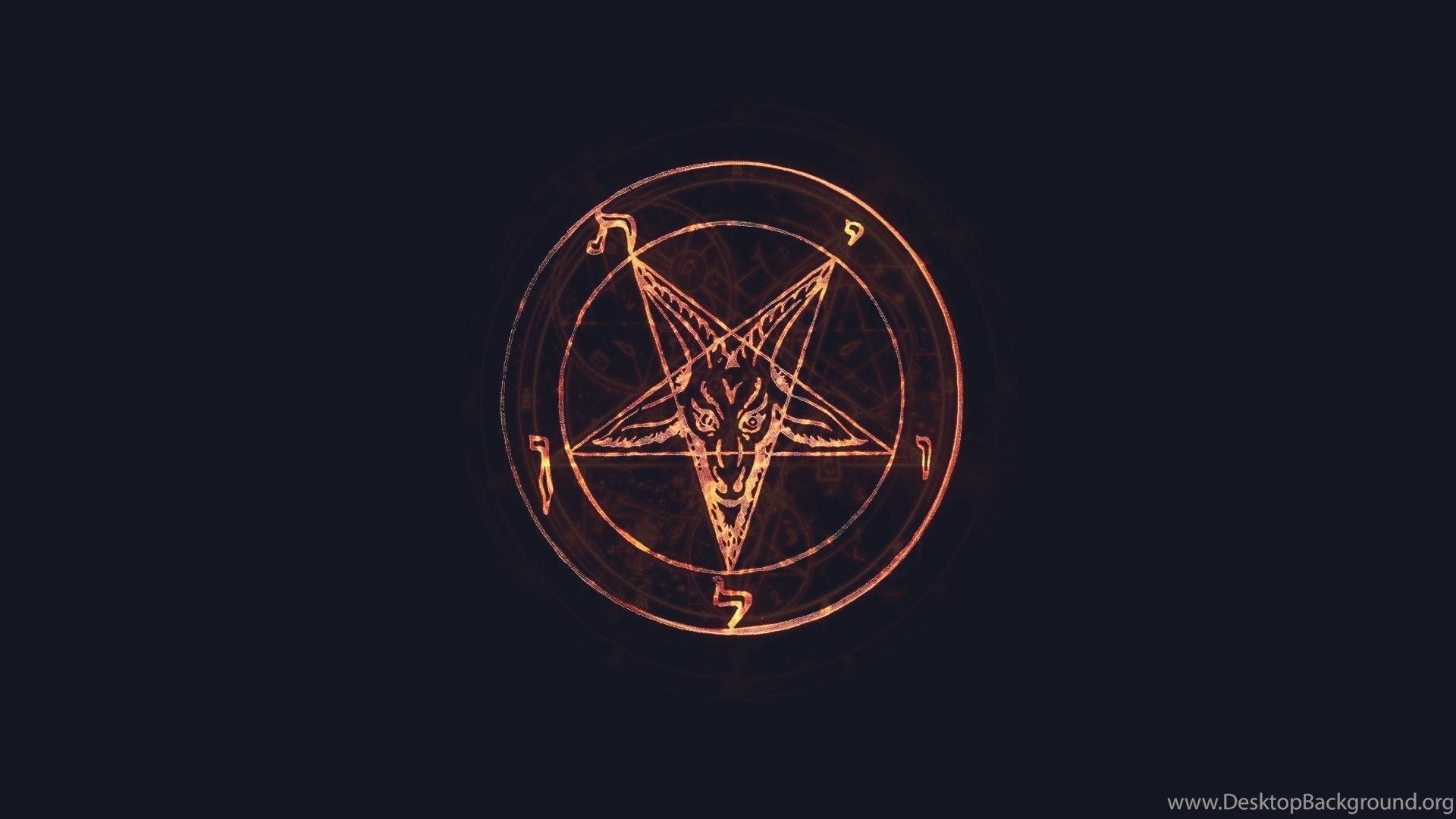 Pentagram Lucifer Satan Glow HD Wallpaper Desktop Background