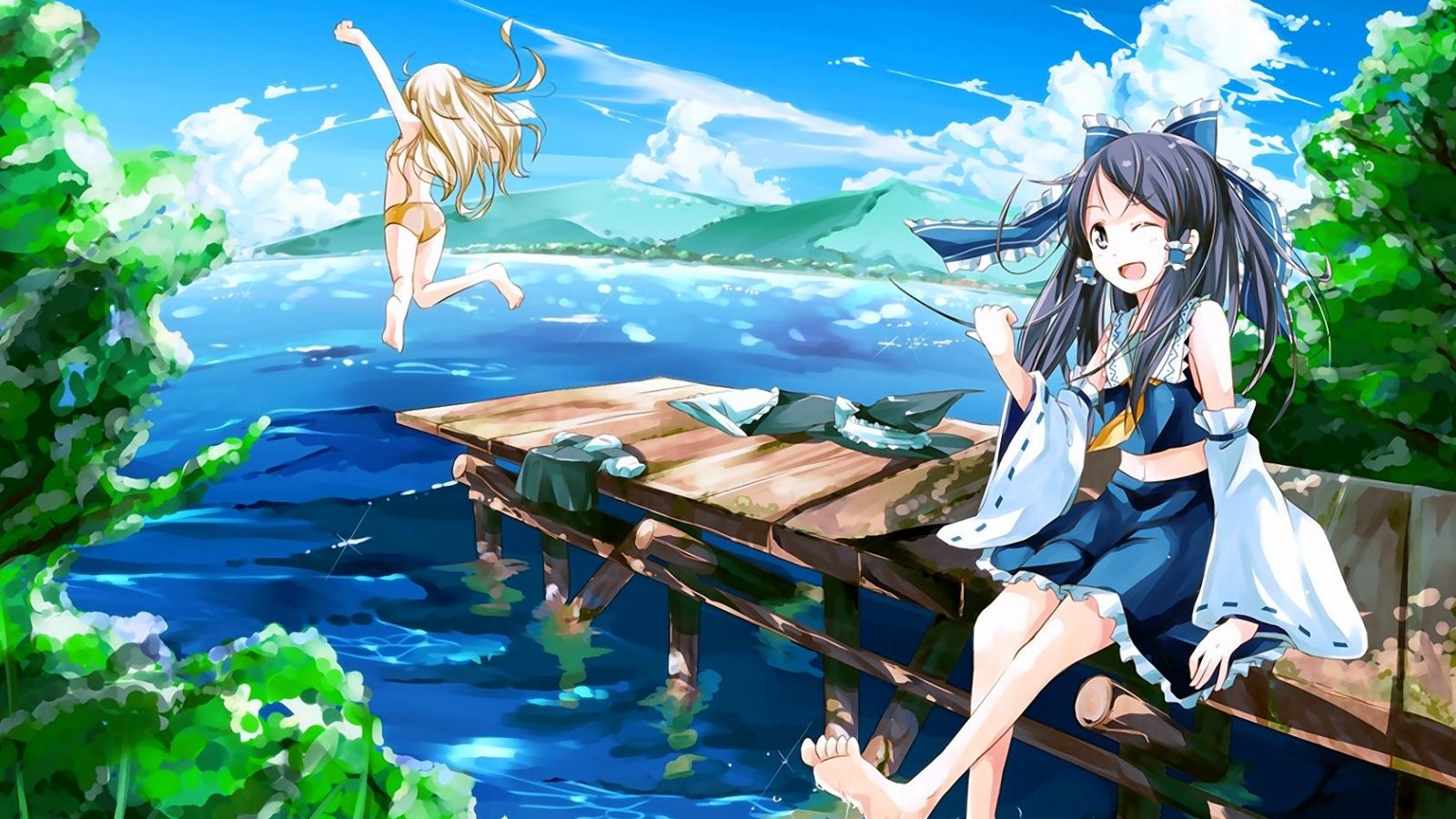 Free download Download Anime Summer Fun Girls In Bikini Wallpaper