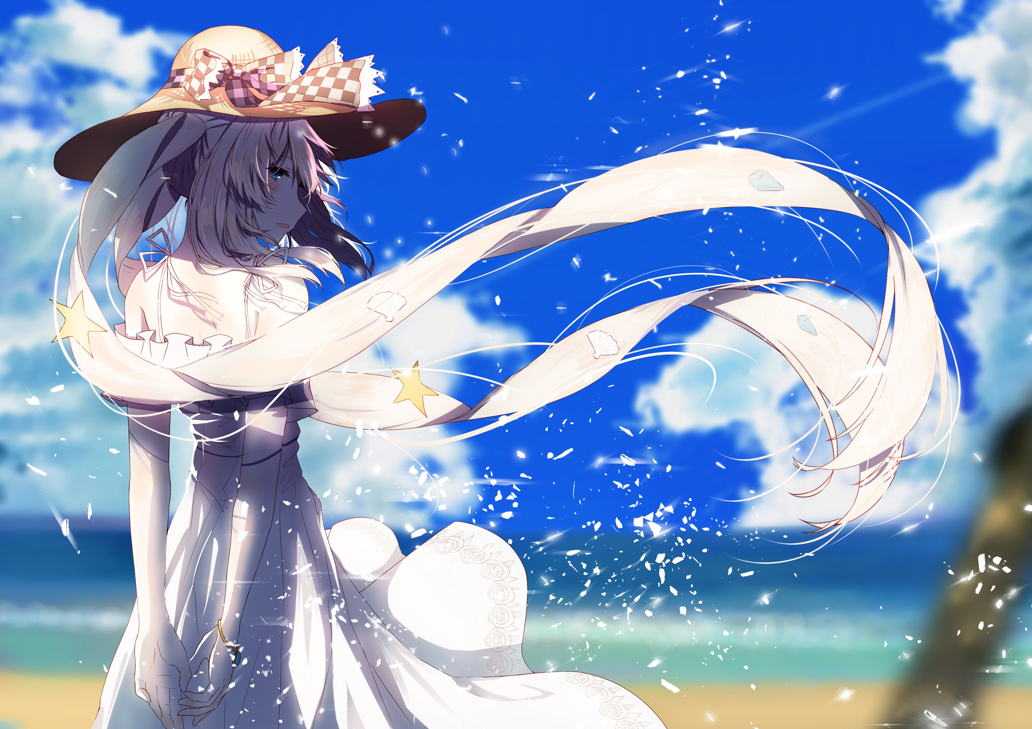 #FateGrand Order, #windy, #water, #clouds, #twintails