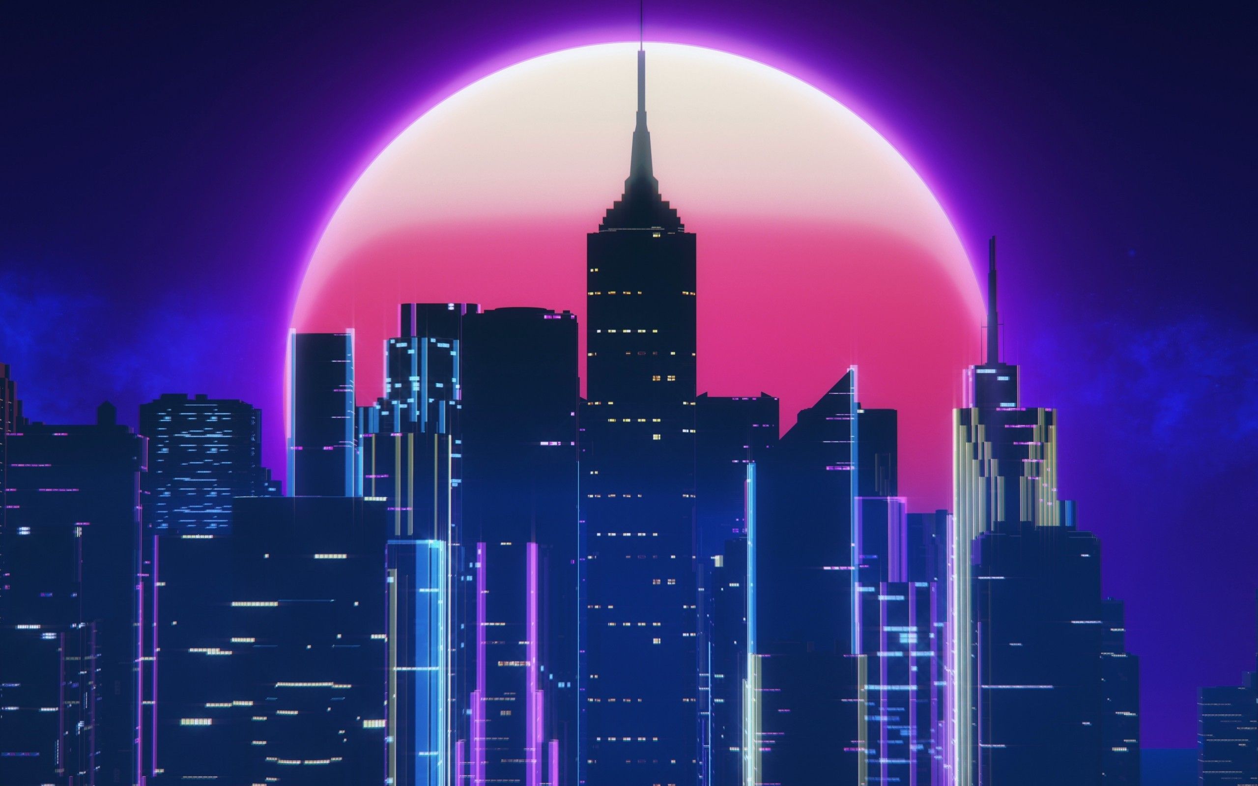 Download 2560x1600 Synthwave, Landscape, Music Wallpaper for MacBook Pro 13 inch