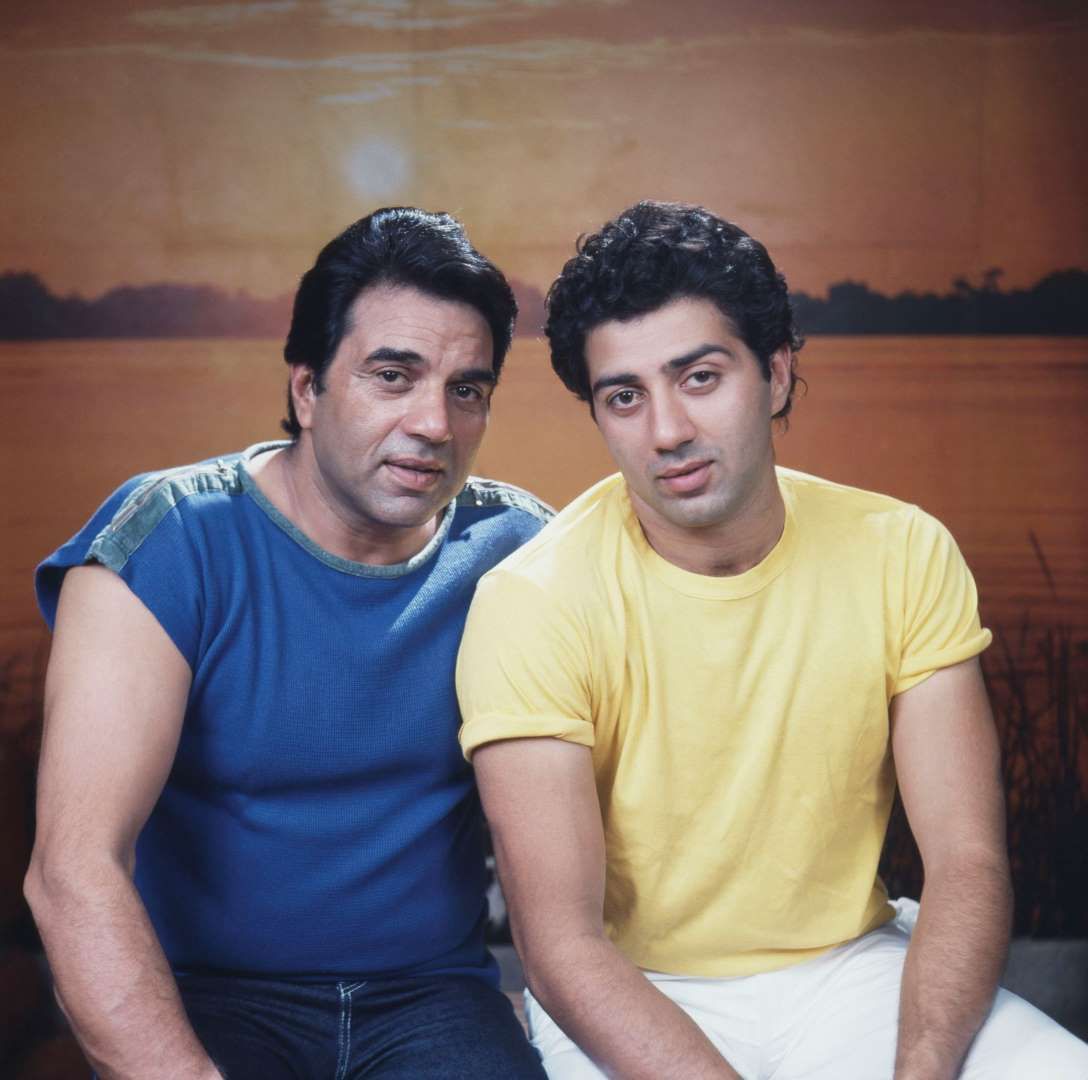 Dharmendra and Sunny Deol Image. Bollywood stars
