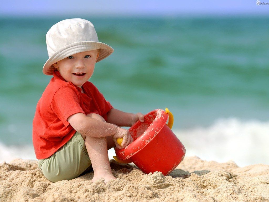 Baby Boy Playing On Beach Sand Wallpaper Beach Boys Wallp