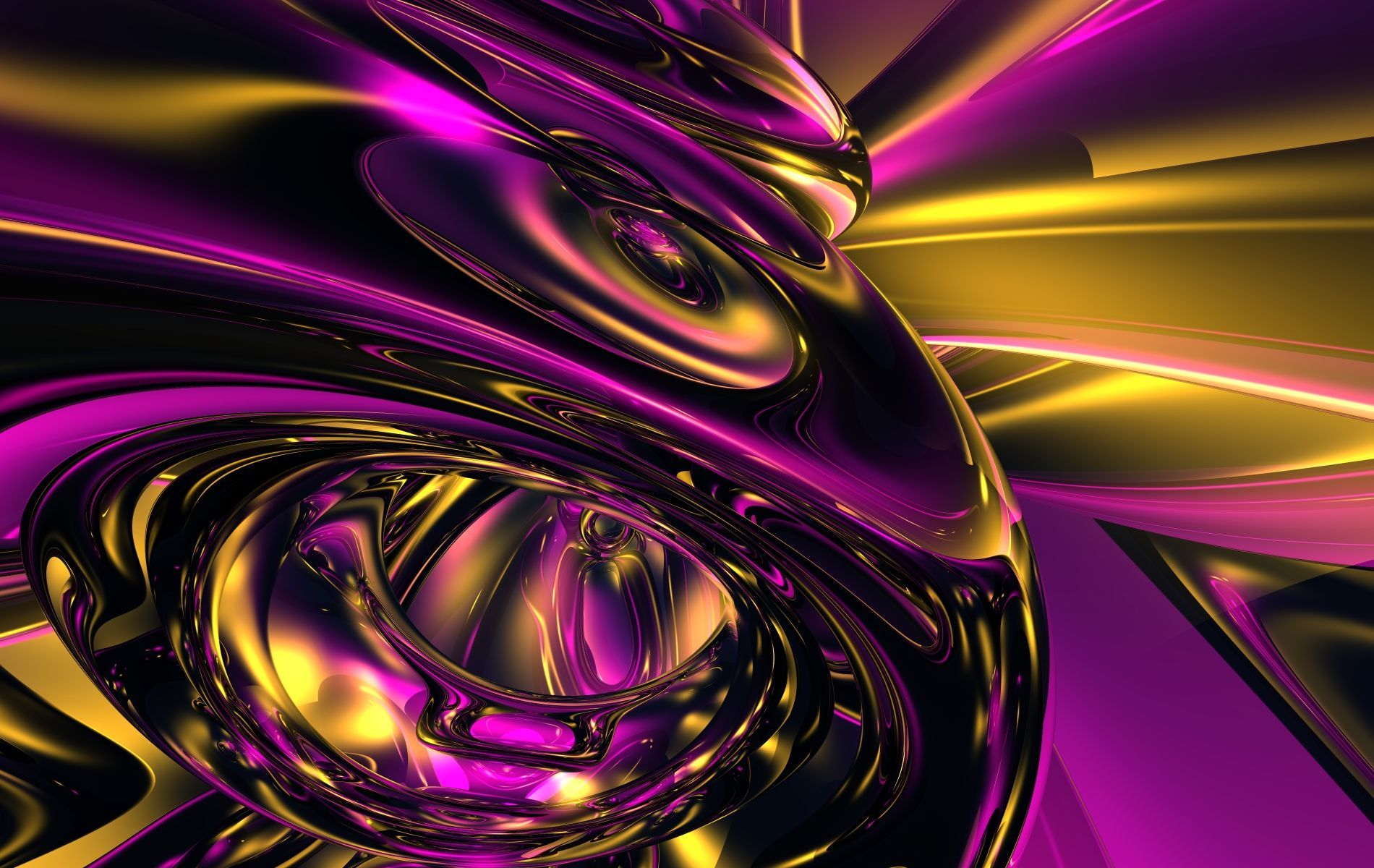 Amazing Gold And Purple Abstract Image Picture HD Wallpaper
