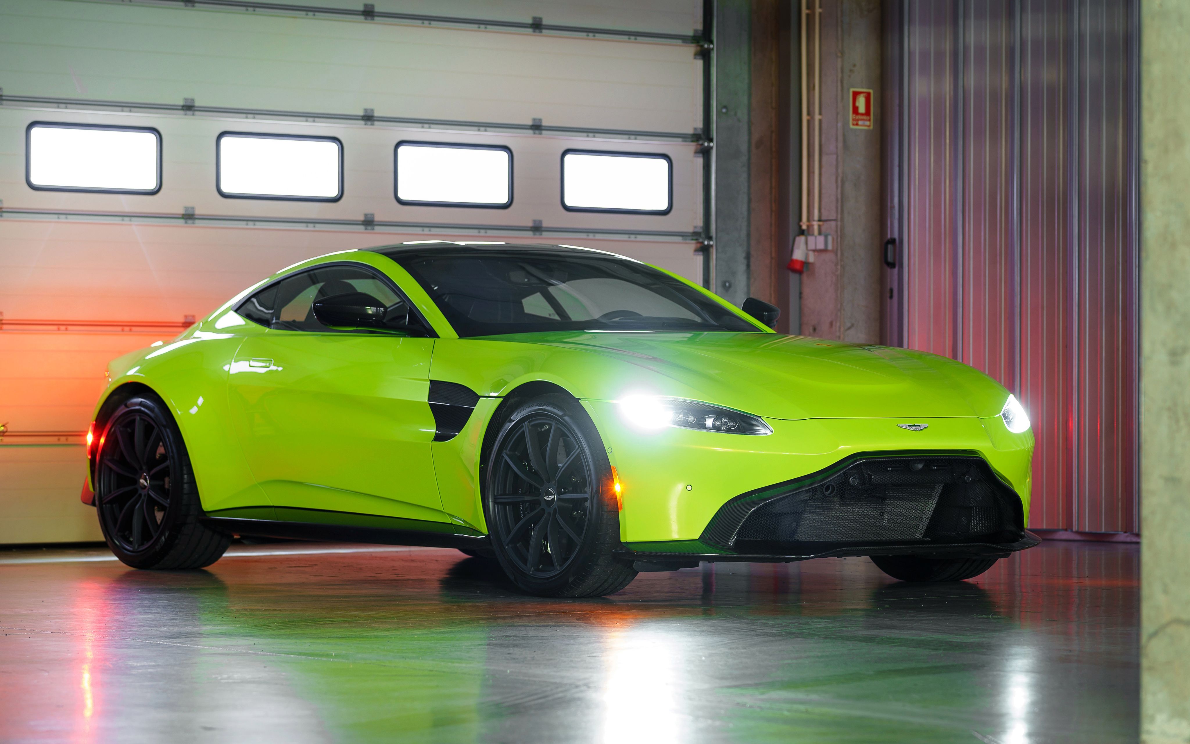 Aston Martin Vantage Lime Essence Green 4K 4k Ultra HD Wallpaper