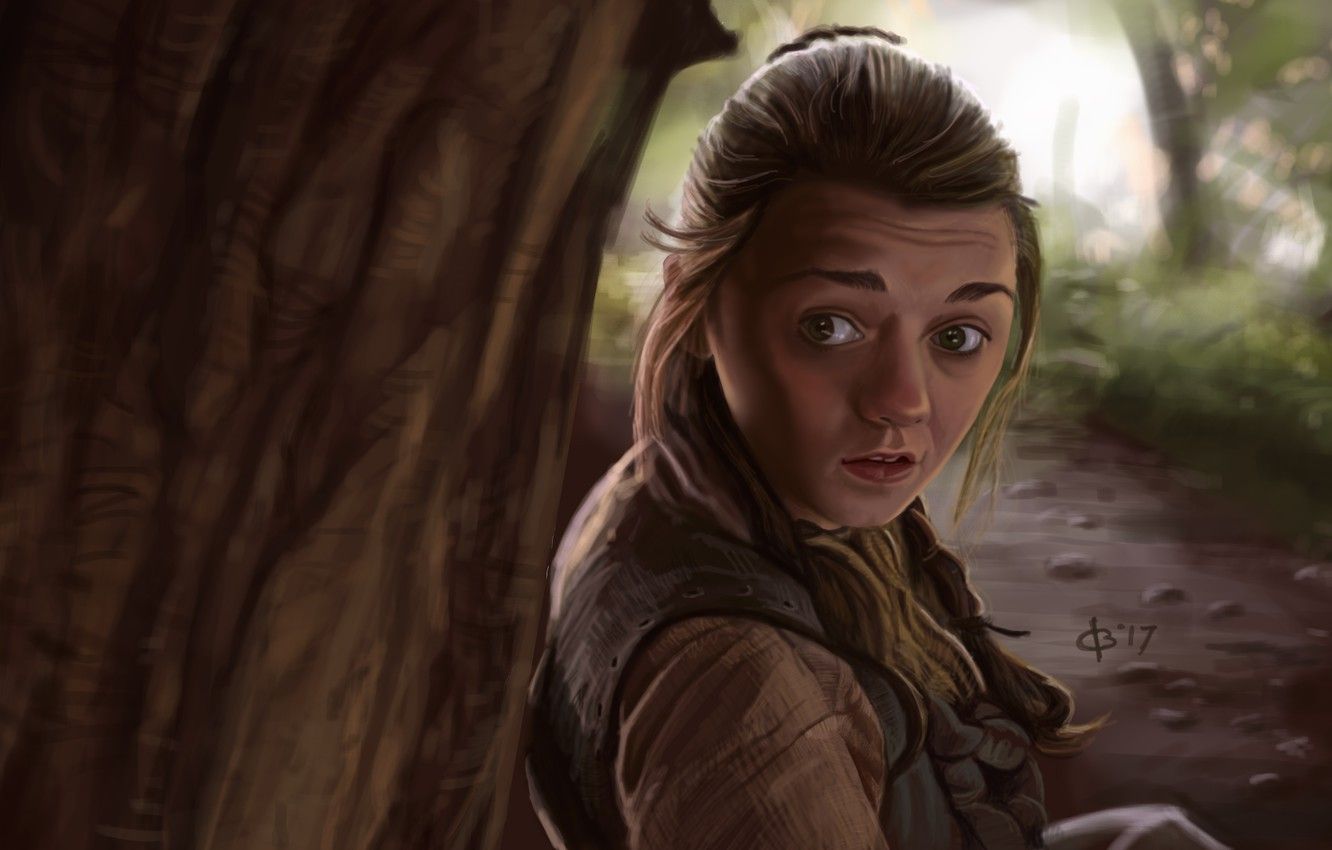 Free download Wallpaper art Game of Thrones Arya Stark Maisie
