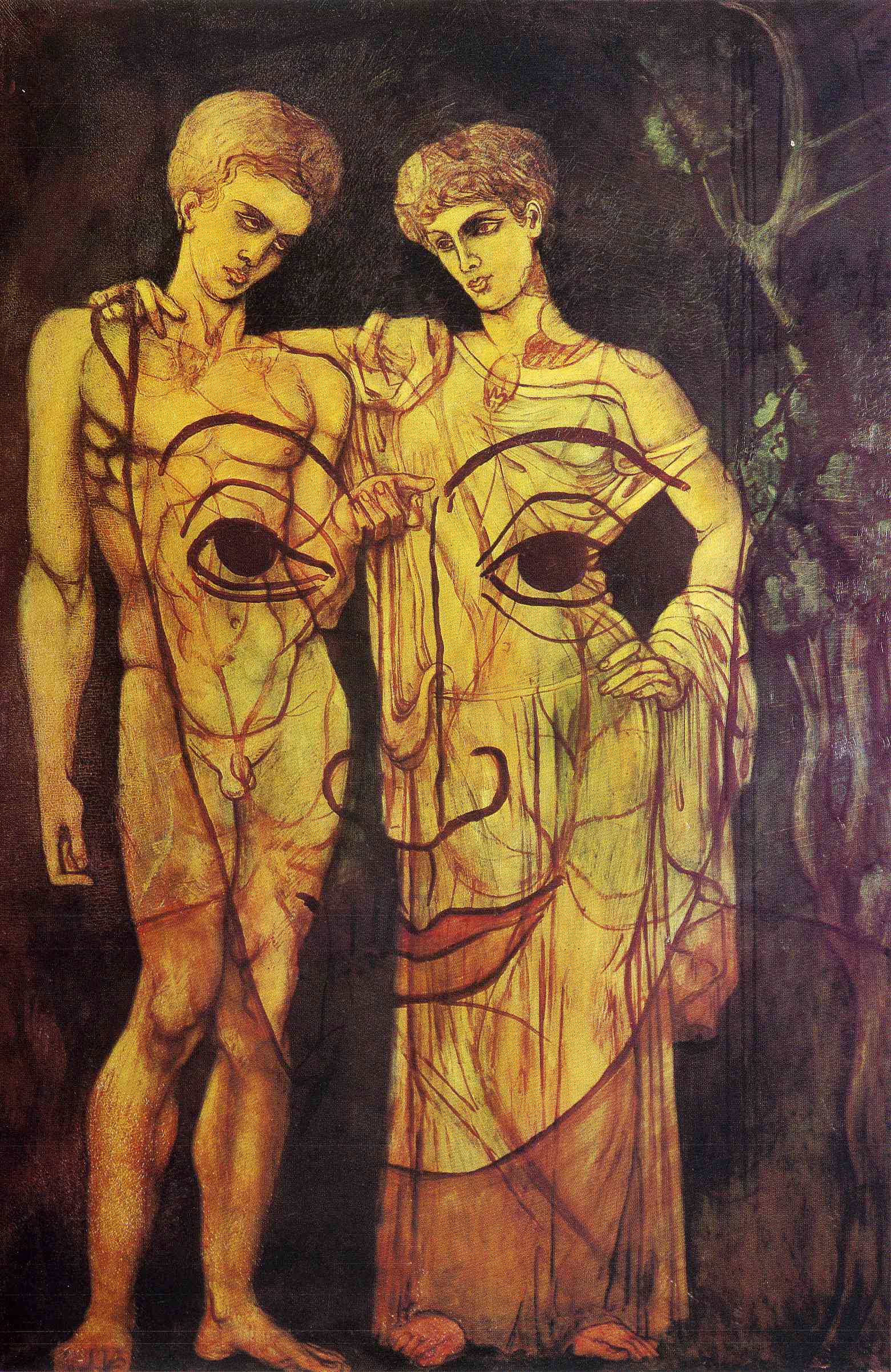Adam And Eve And Face Picabia Wallpaper Image