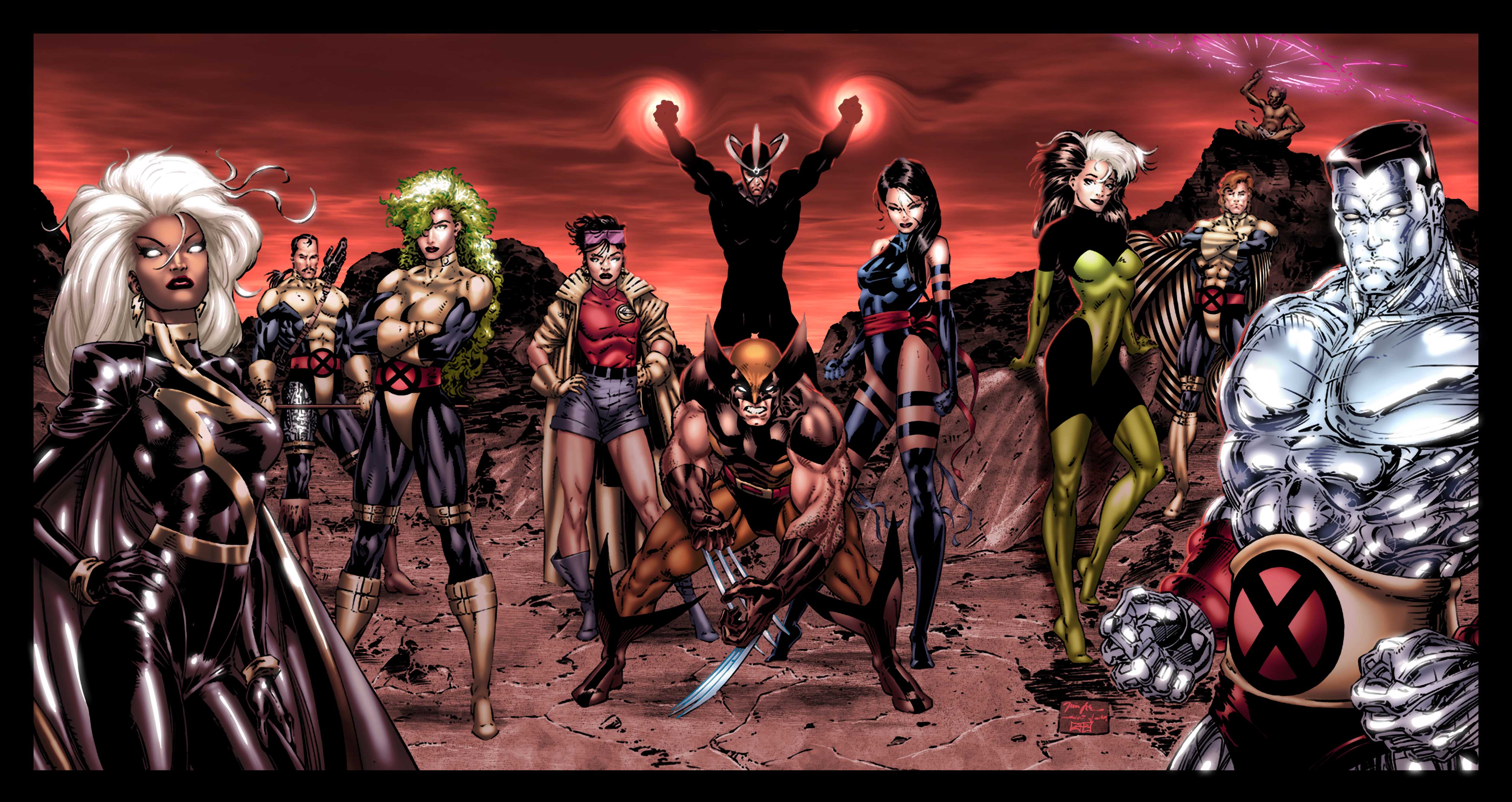 X Men, Wolverine, Psylocke, Colossus, Marvel Comics, Polaris