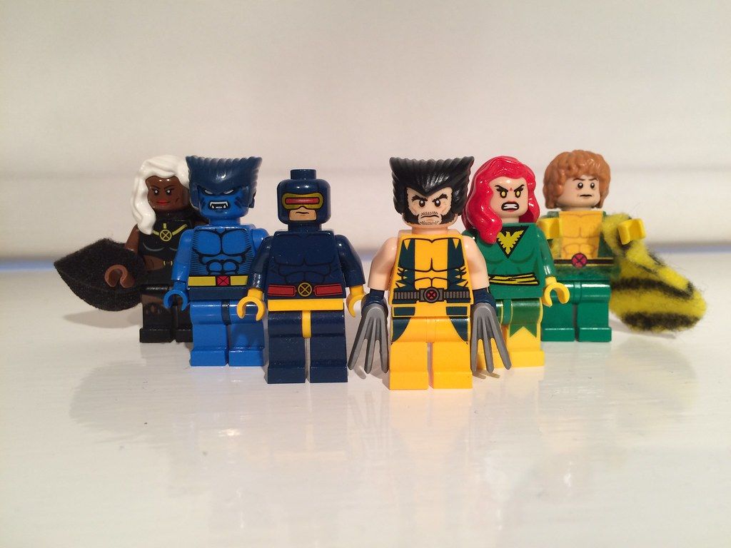 Current LEGO X Men Collection. Storm, Beast, Cyclops, Wolve