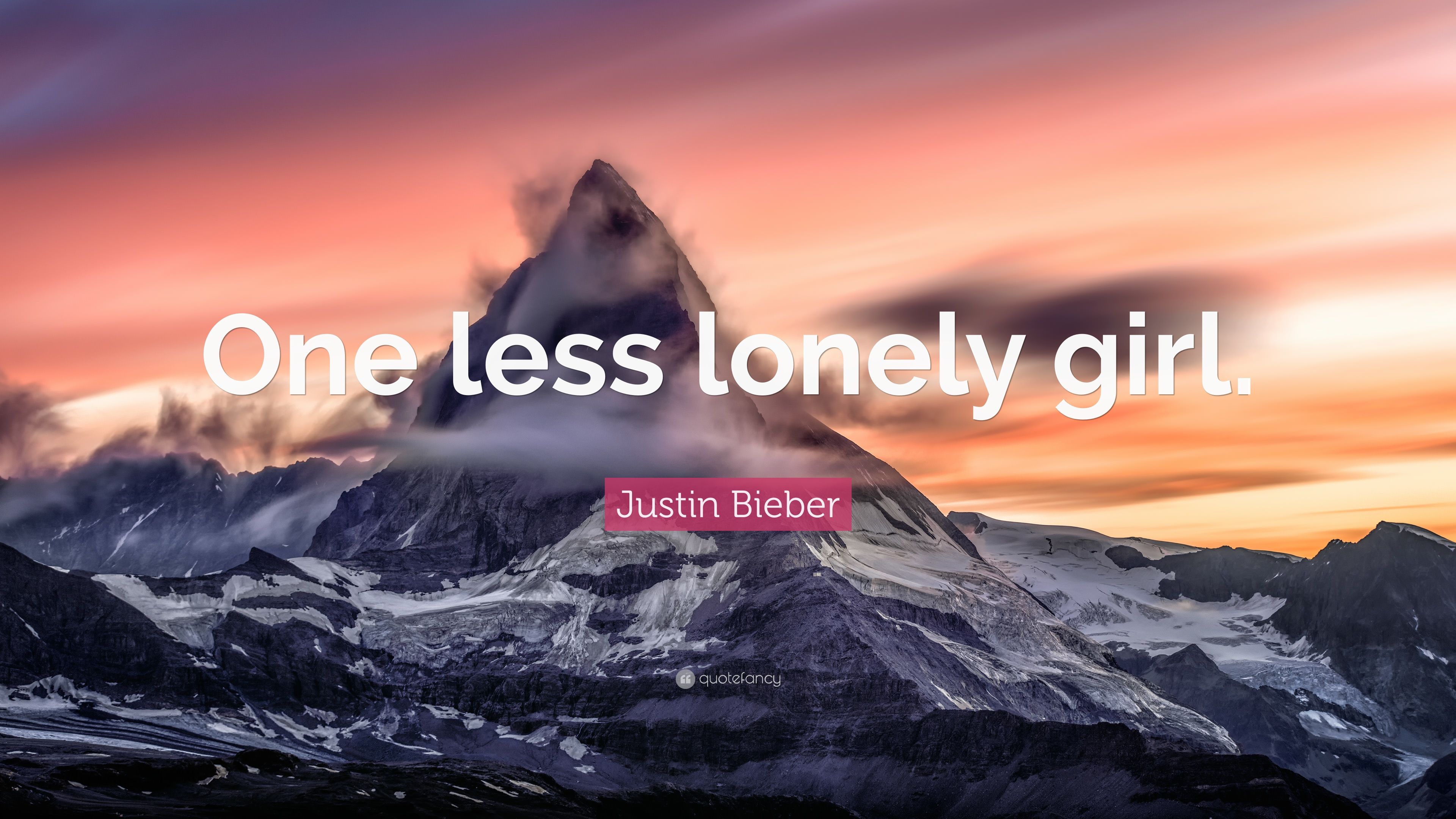 Justin Bieber Quote: “One less lonely girl.” 10 wallpaper