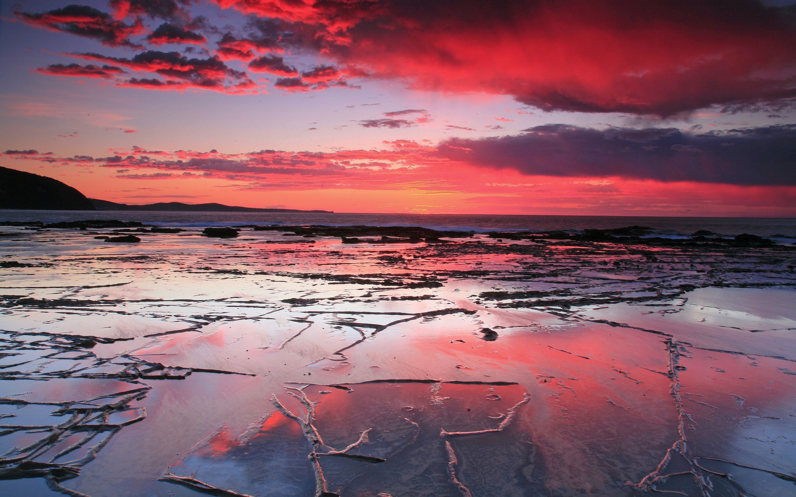 Download wallpaper 2560x1600 sand, lines, patterns, coast, outflow