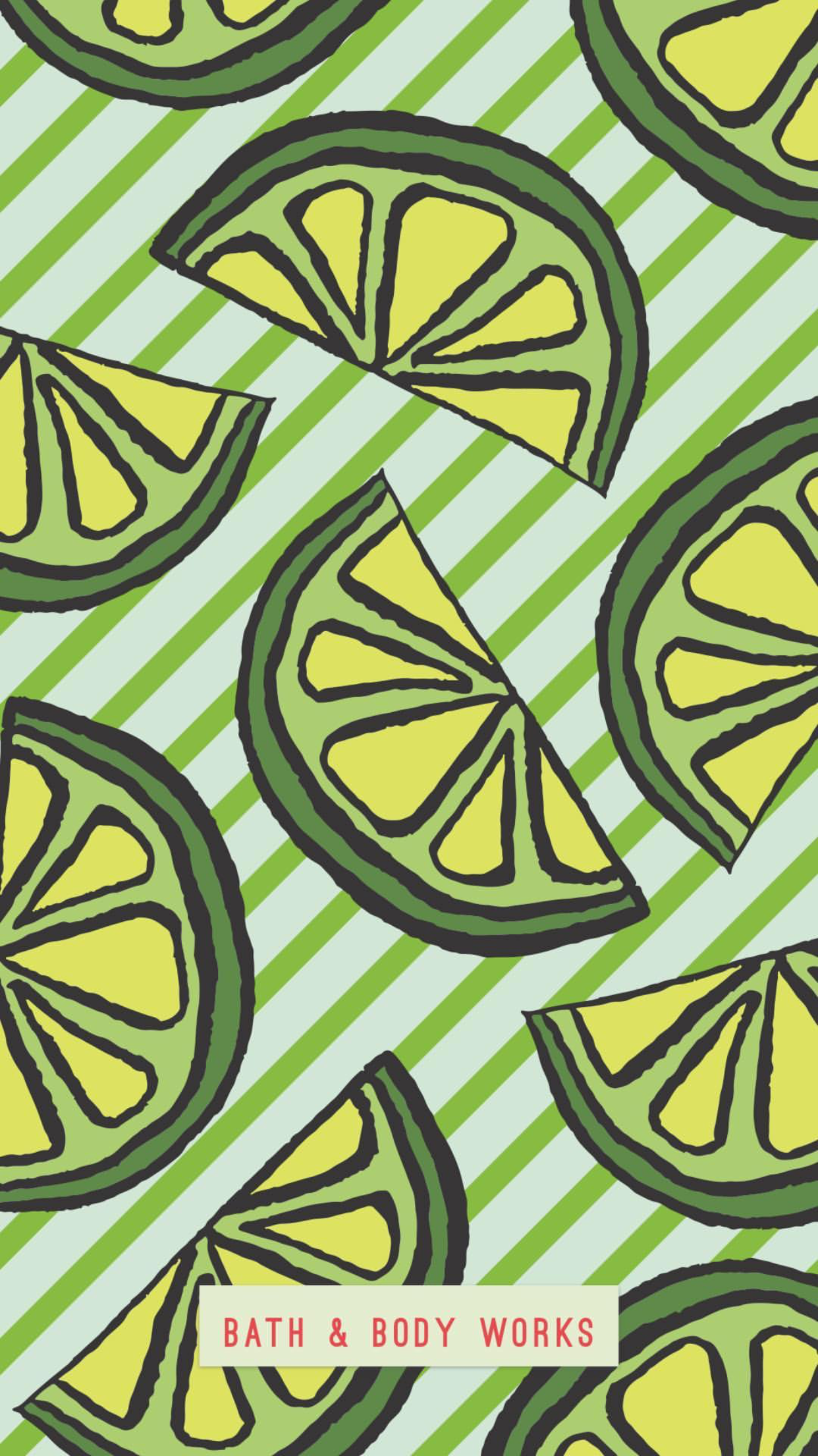 Summer lime wedges lock screen wallpaper background for cellphone